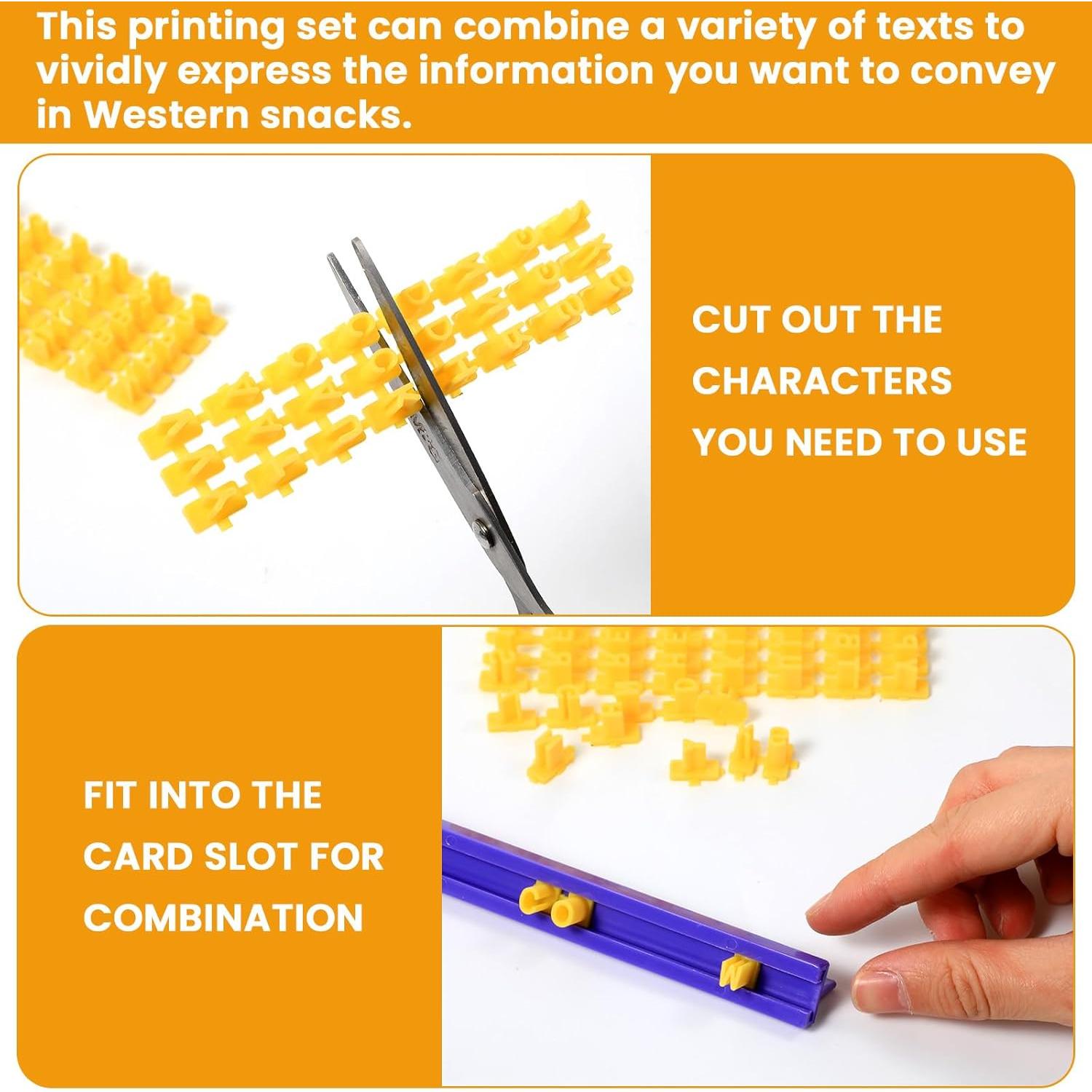 Sellos de Letras de Arcilla Xthrotsenk - 72 Piezas, 12.7cm