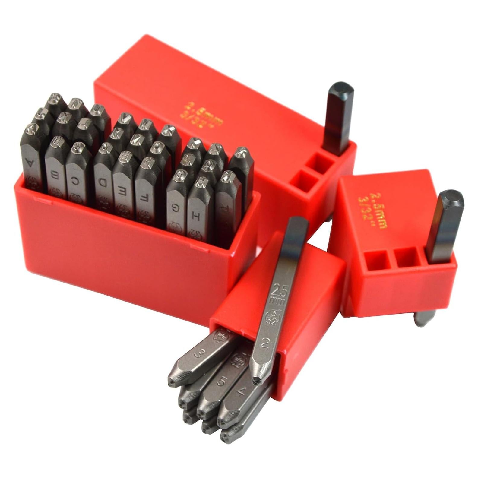 Juego de 36 Piezas Sello Acero WOKESI Letras y Números 2.5mm