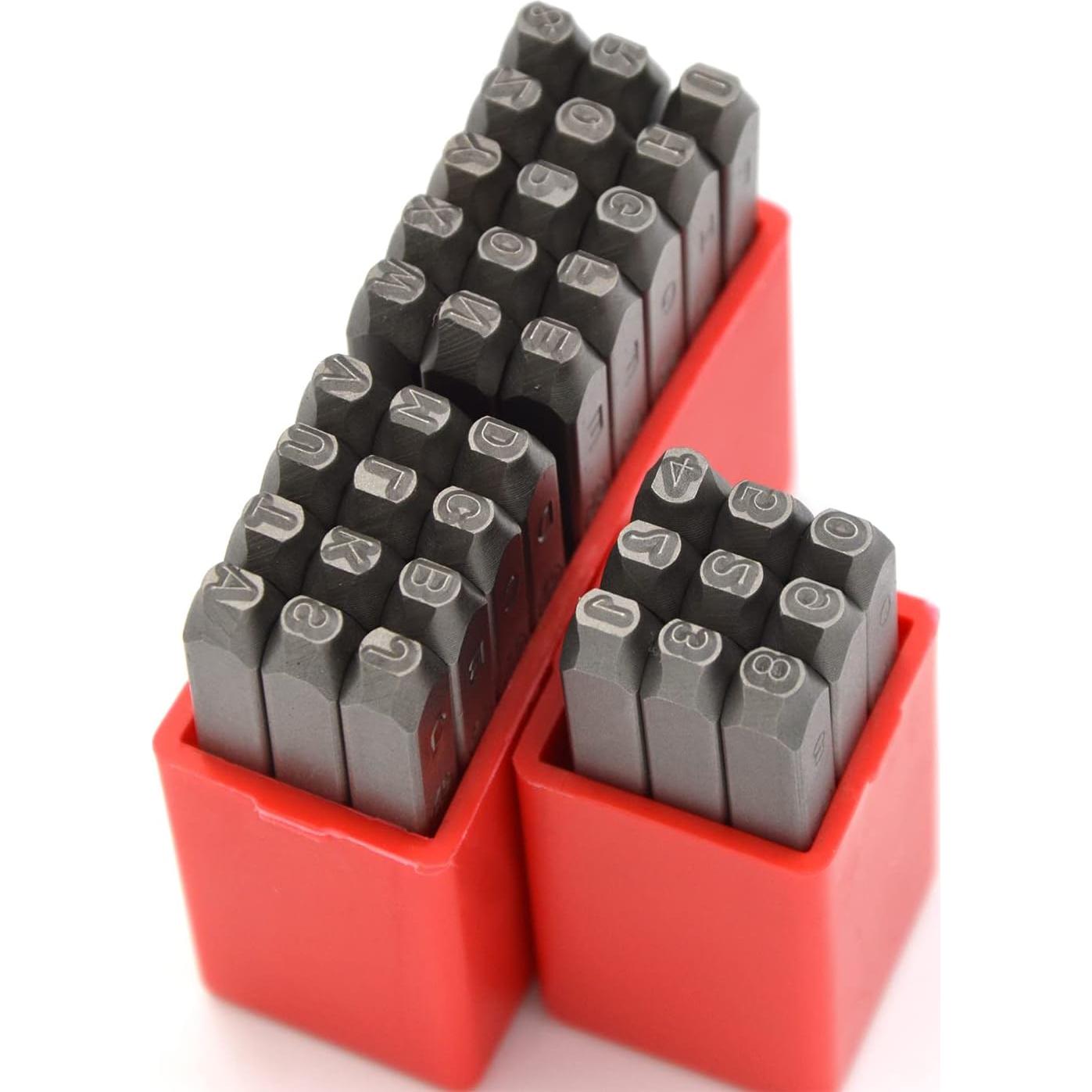 Juego de 36 Piezas Sello Acero WOKESI Letras y Números 2.5mm