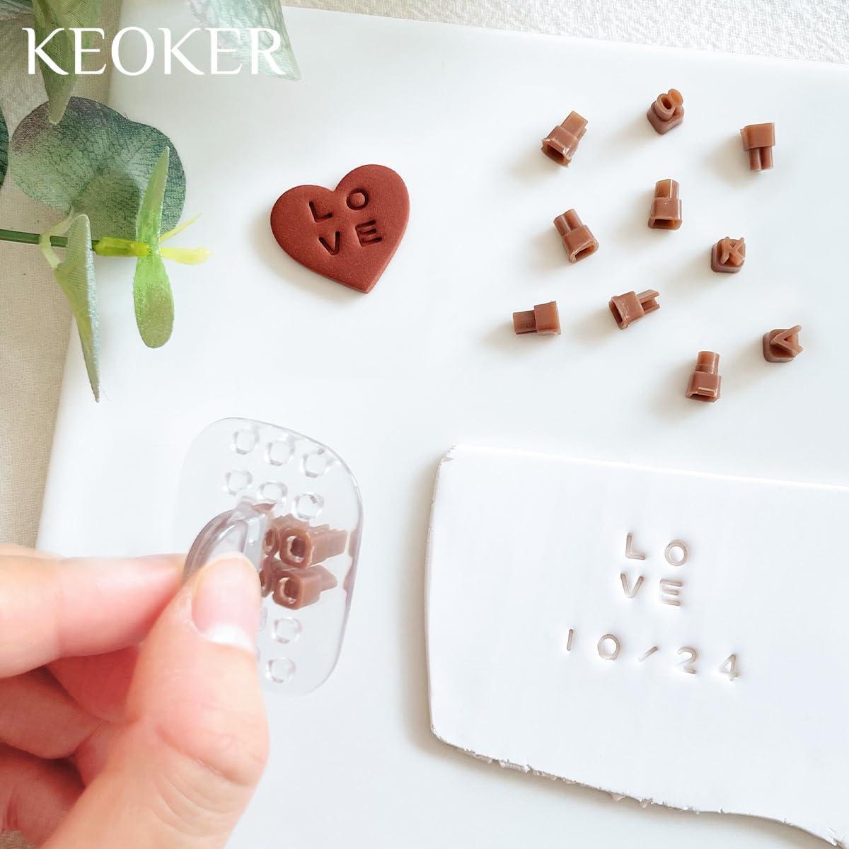 Sellos de Números y Letras Keoker para Arcilla Polimérica - 3mm