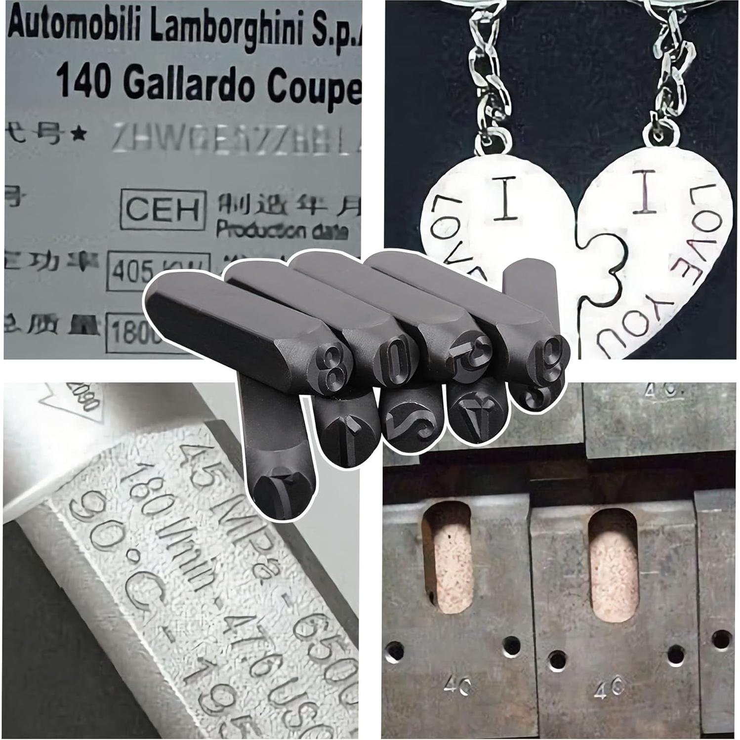 Juego de Sellos de Números y Letras FOCMKEAS 5mm 36 PCS