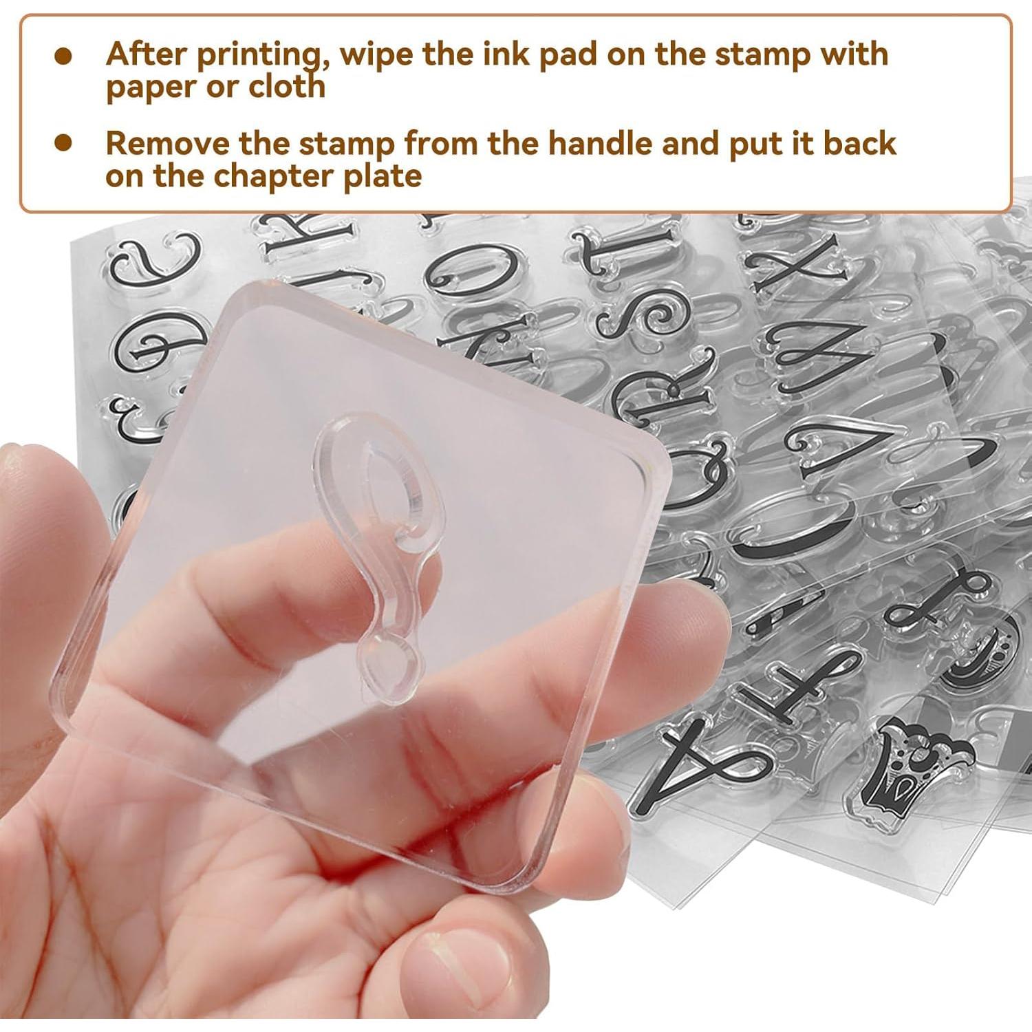 Sellos Transparentes de Letras Cyrank 8 Piezas para DIY