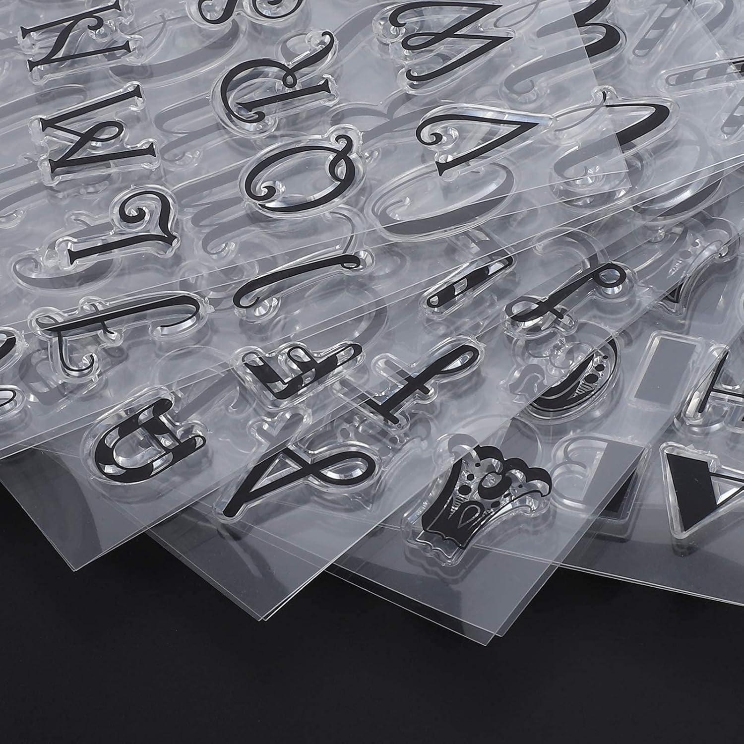 Sellos Transparentes de Letras Cyrank 8 Piezas para DIY