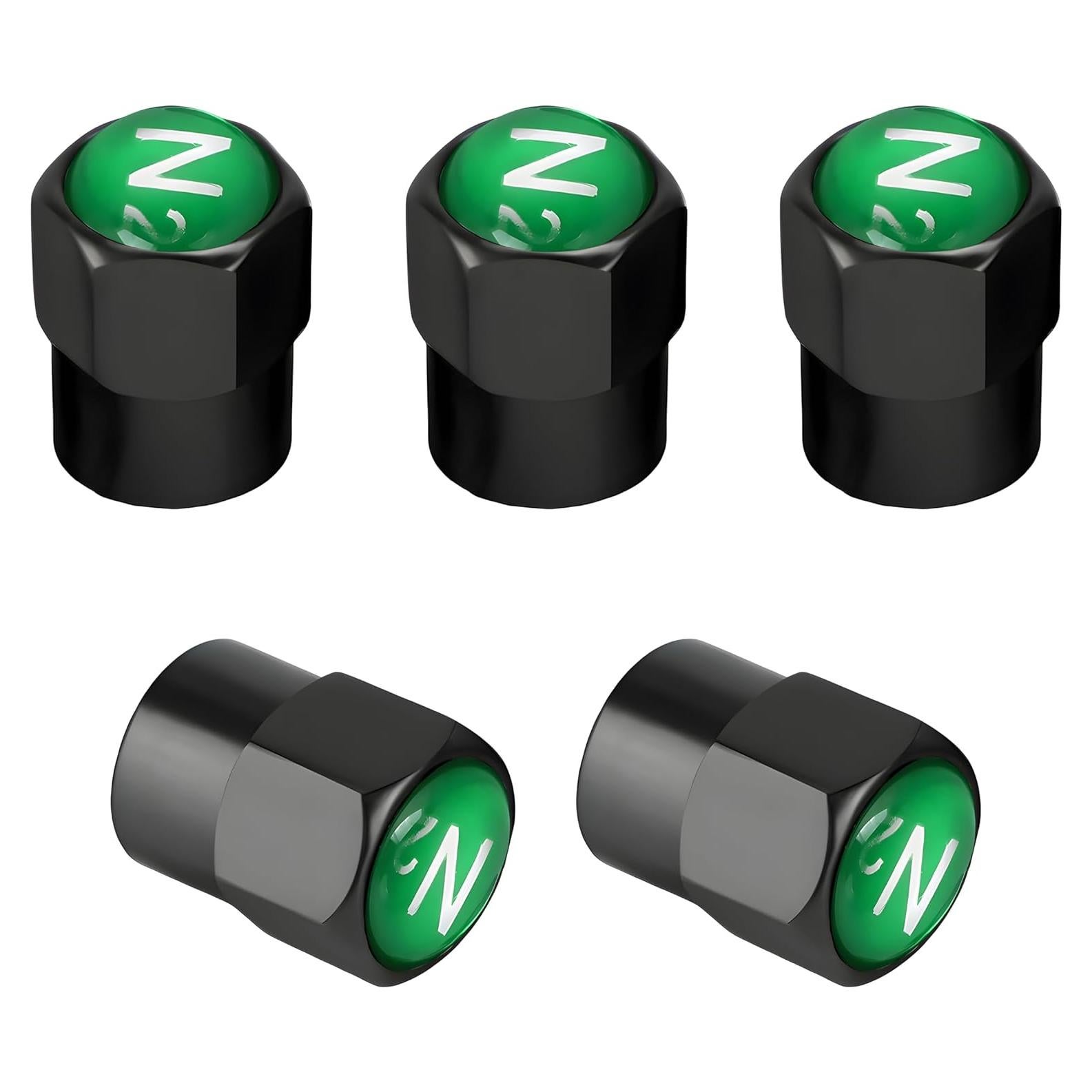 5 Tapones de Válvula de Neumático Latón Cromado DXNQ