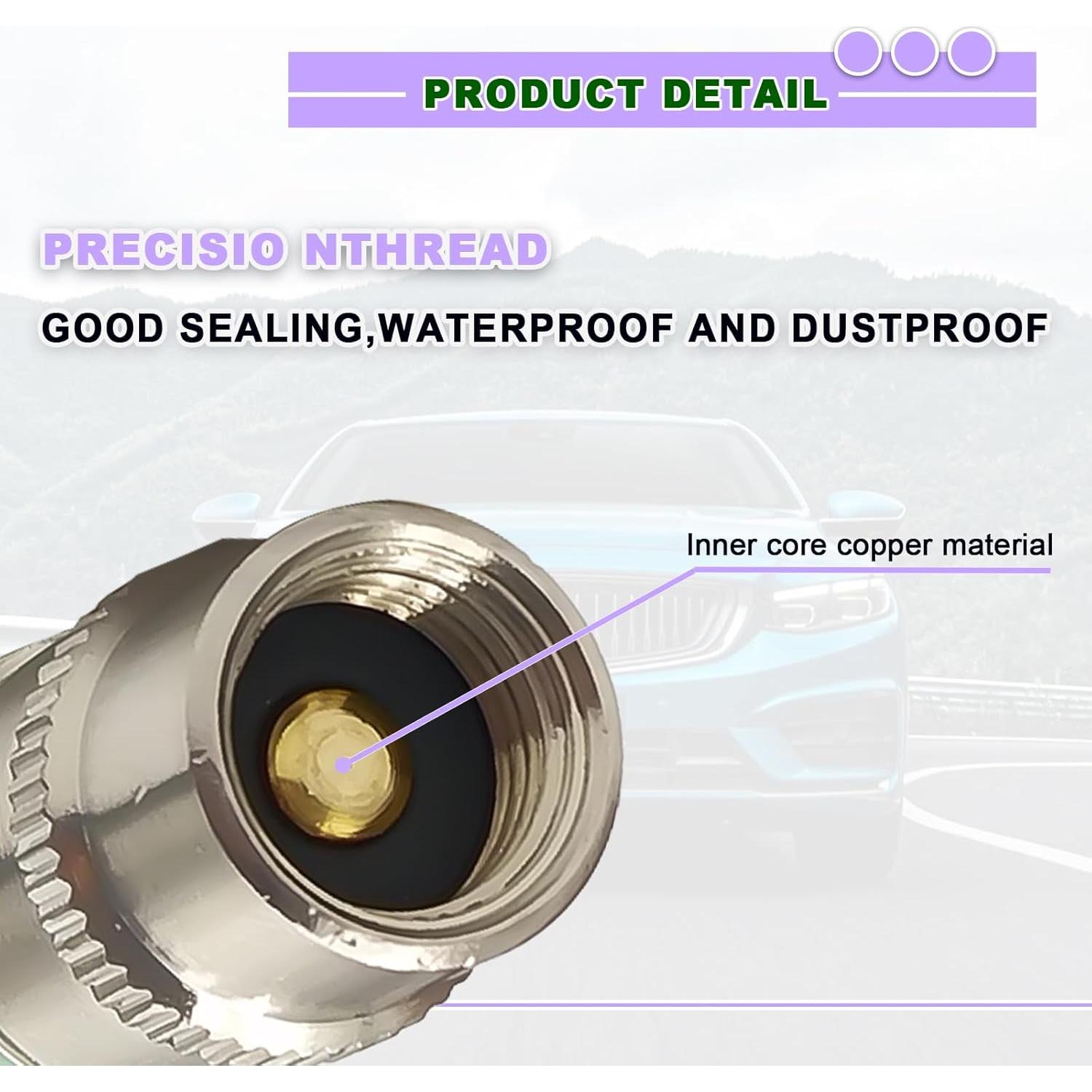 8 Tapones de Válvula de Presión de Neumáticos KEVWR Universal