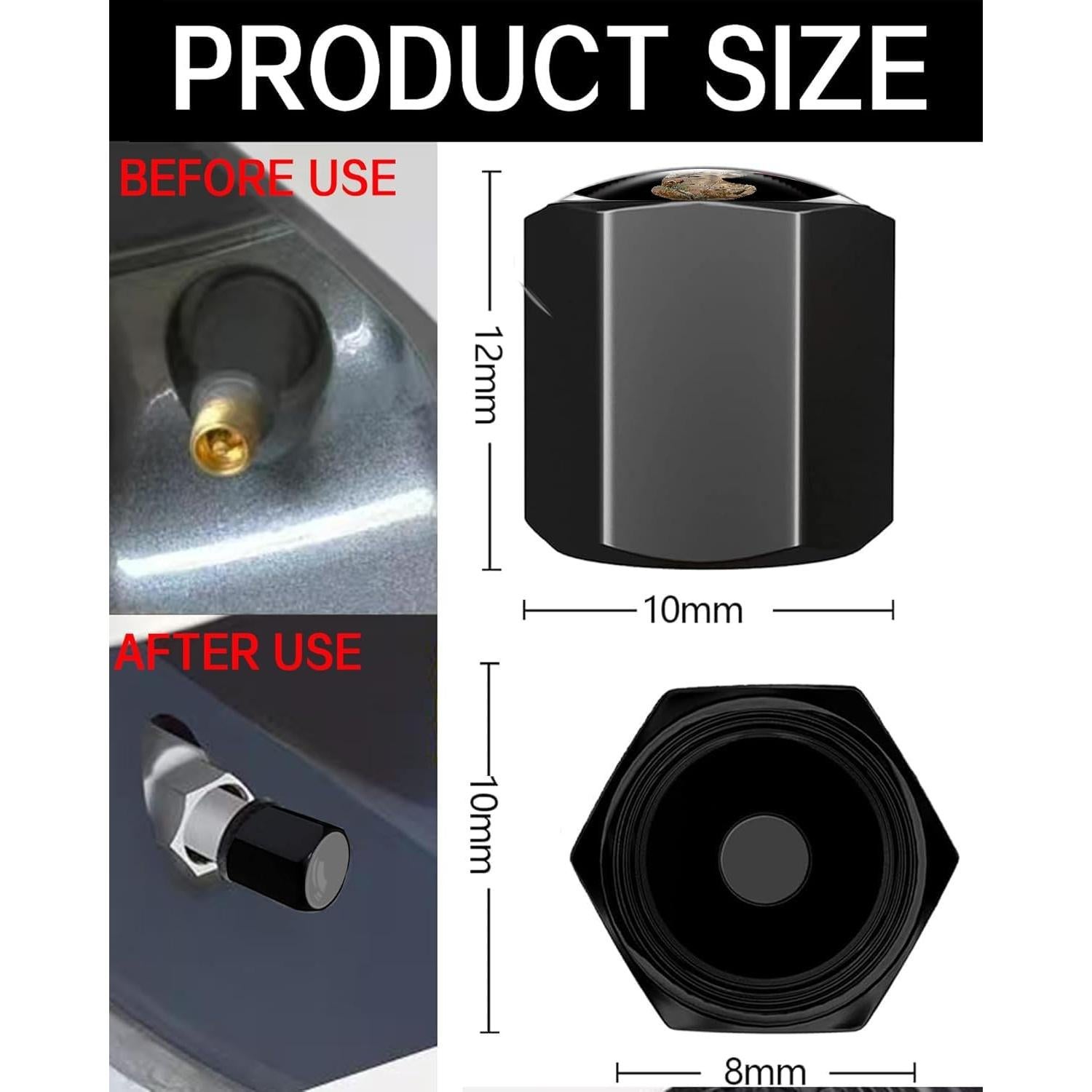 Tapas de Válvula de Neumático GMJzzx 4 Piezas Aluminio Camuflaje