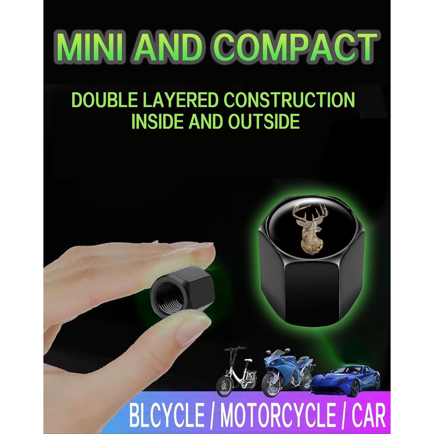 Tapas de Válvula de Neumático GMJzzx 4 Piezas Aluminio Camuflaje