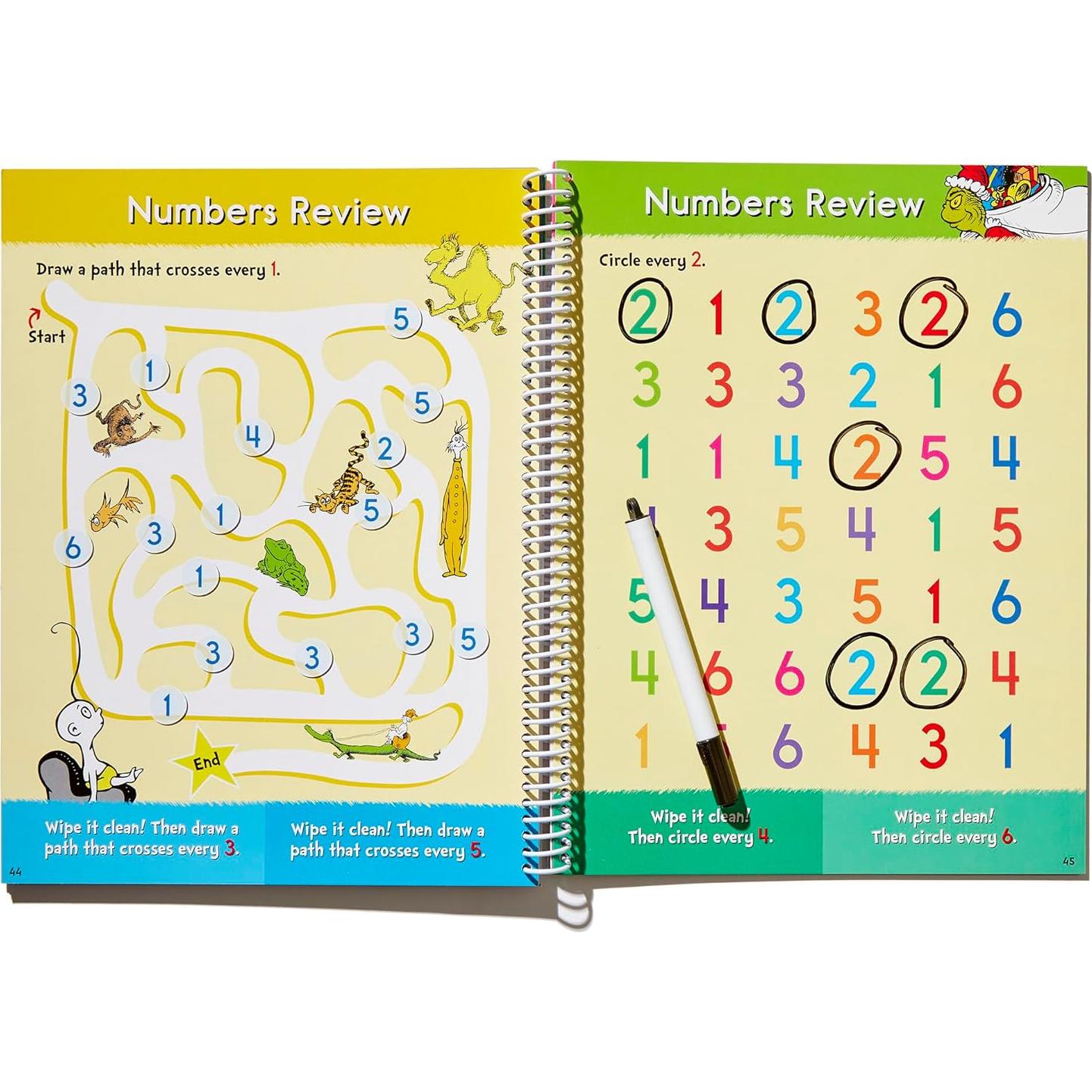 Dr. Seuss Wipe-Clean Workbook: Letters and Numbers: Activity Workbook for Ages 3-5 (Dr. Seuss Workbooks)
