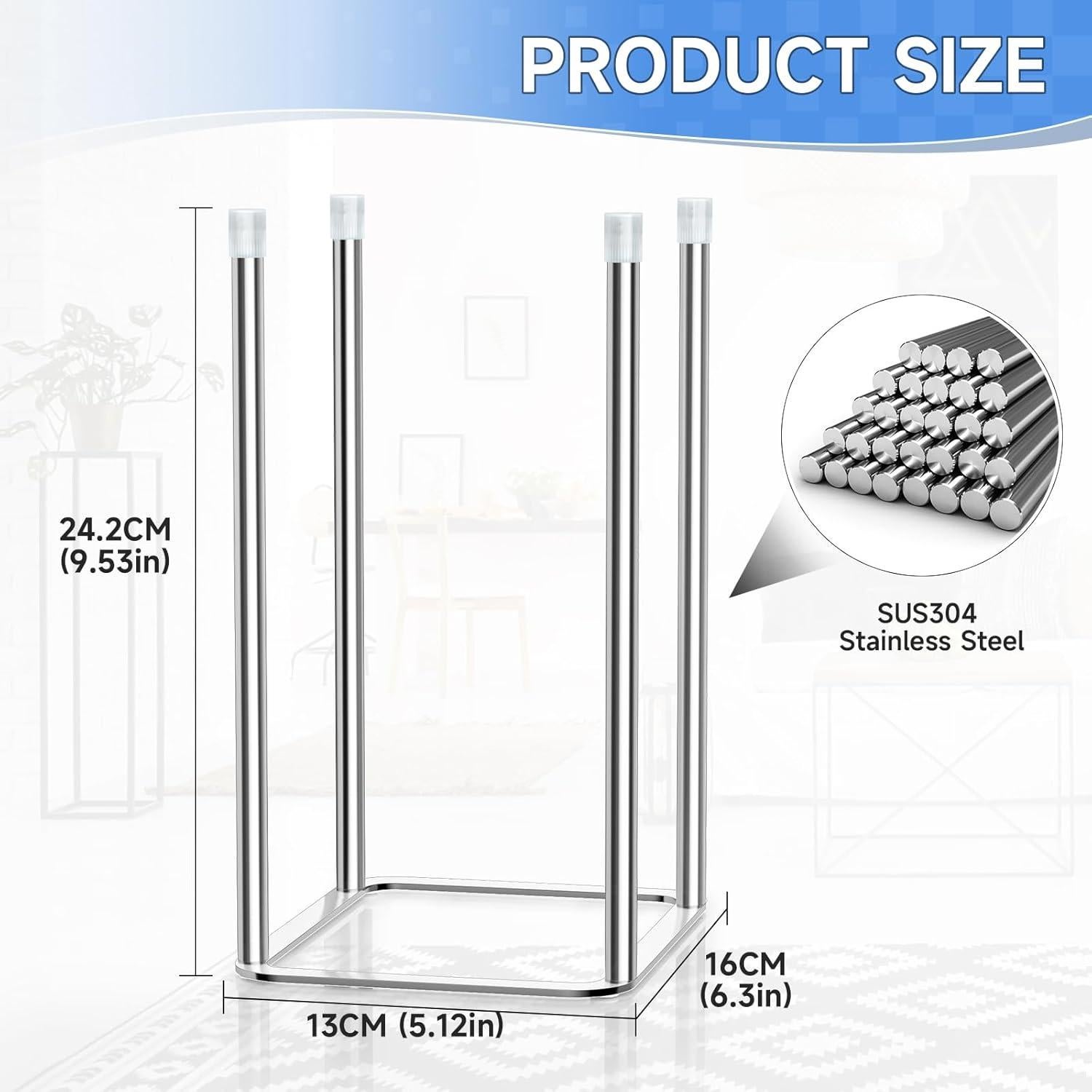 Soporte para Secar Botellas LOXSUN Acero Inoxidable 24.2 cm