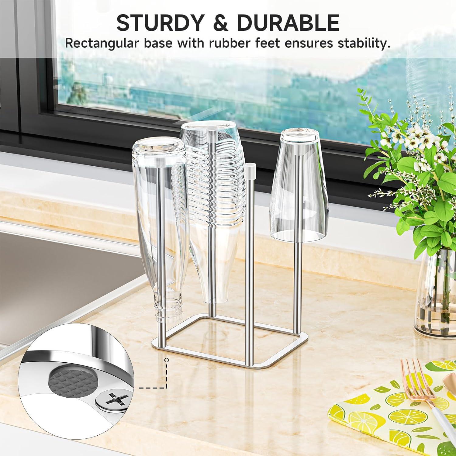 Soporte para Secar Botellas LOXSUN Acero Inoxidable 24.2 cm