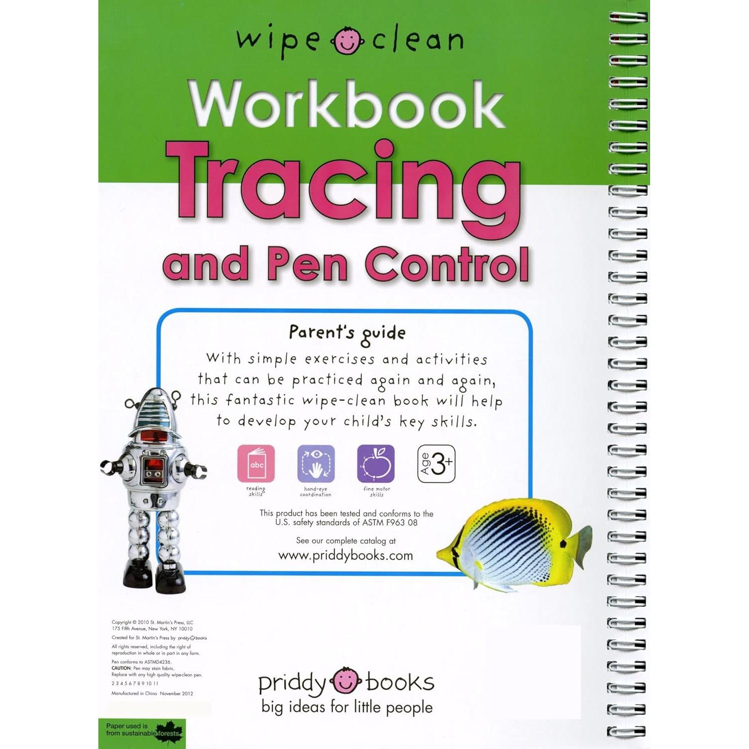 Wipe Clean Workbook Tracing and Pen Control: Includes Wipe-Clean Pen (Wipe Clean Learning Books)