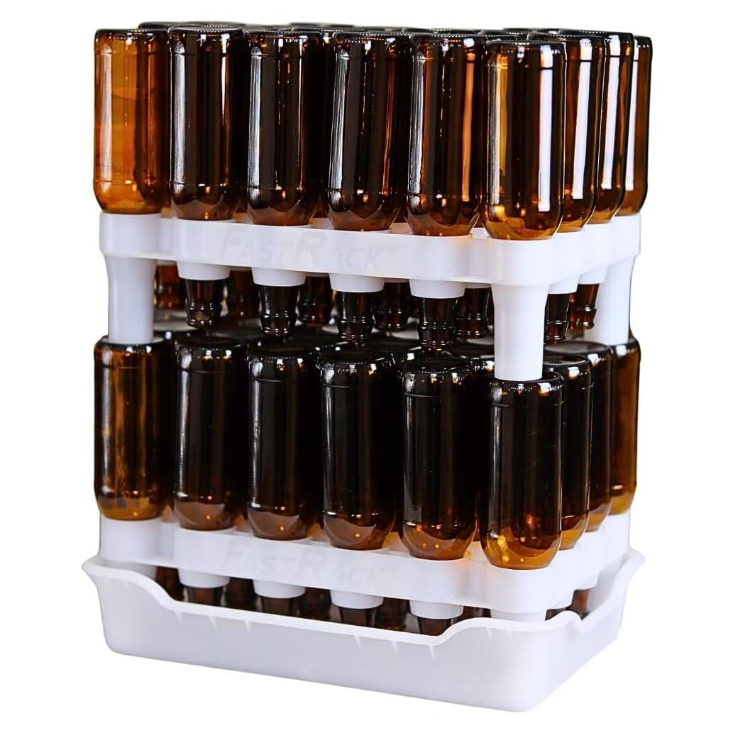 Soporte y Bandeja de Secado FastRack para 24 Botellas - Blanco