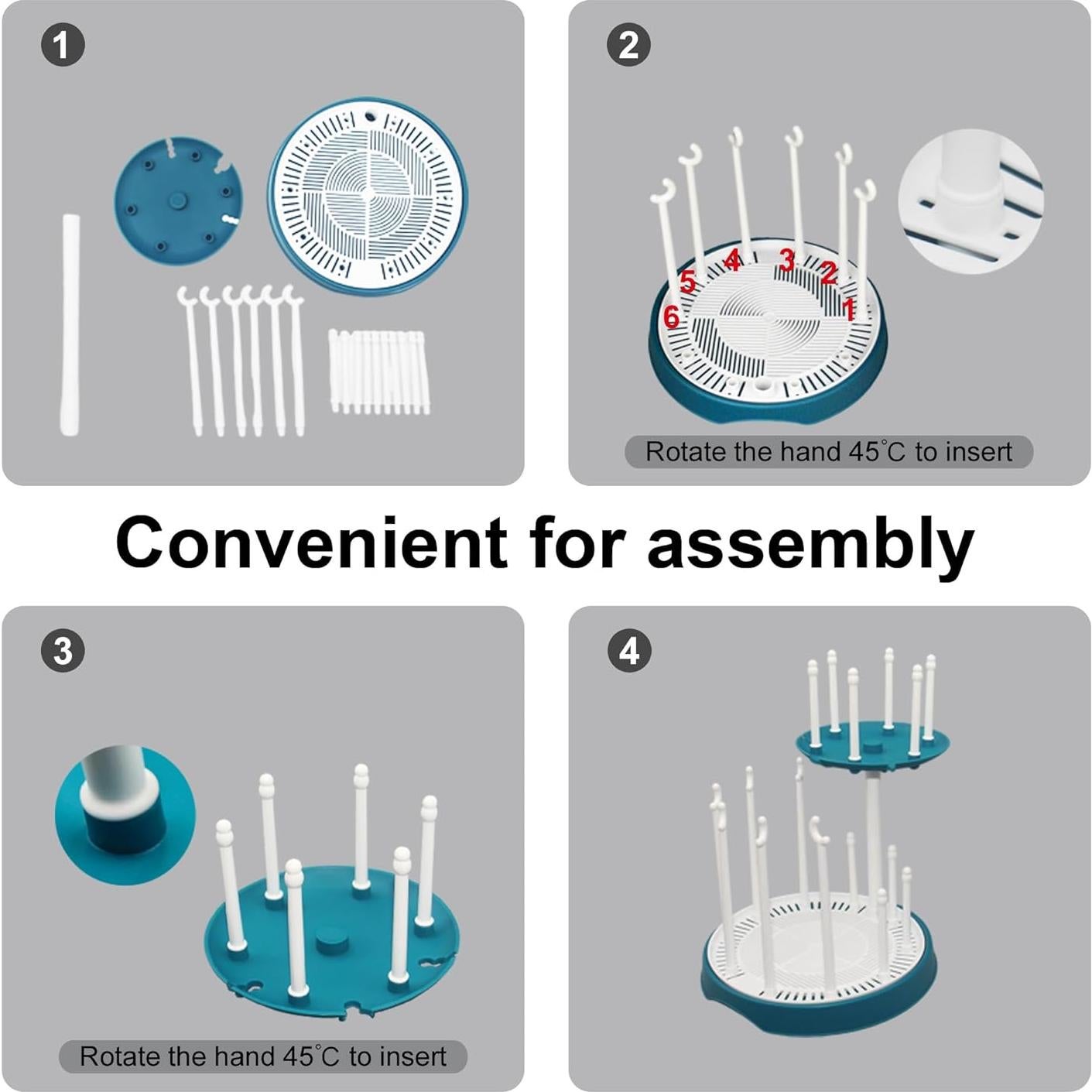 Soporte para Secar Biberones DIJIAMEIYA Doble Capa 16 Biberones