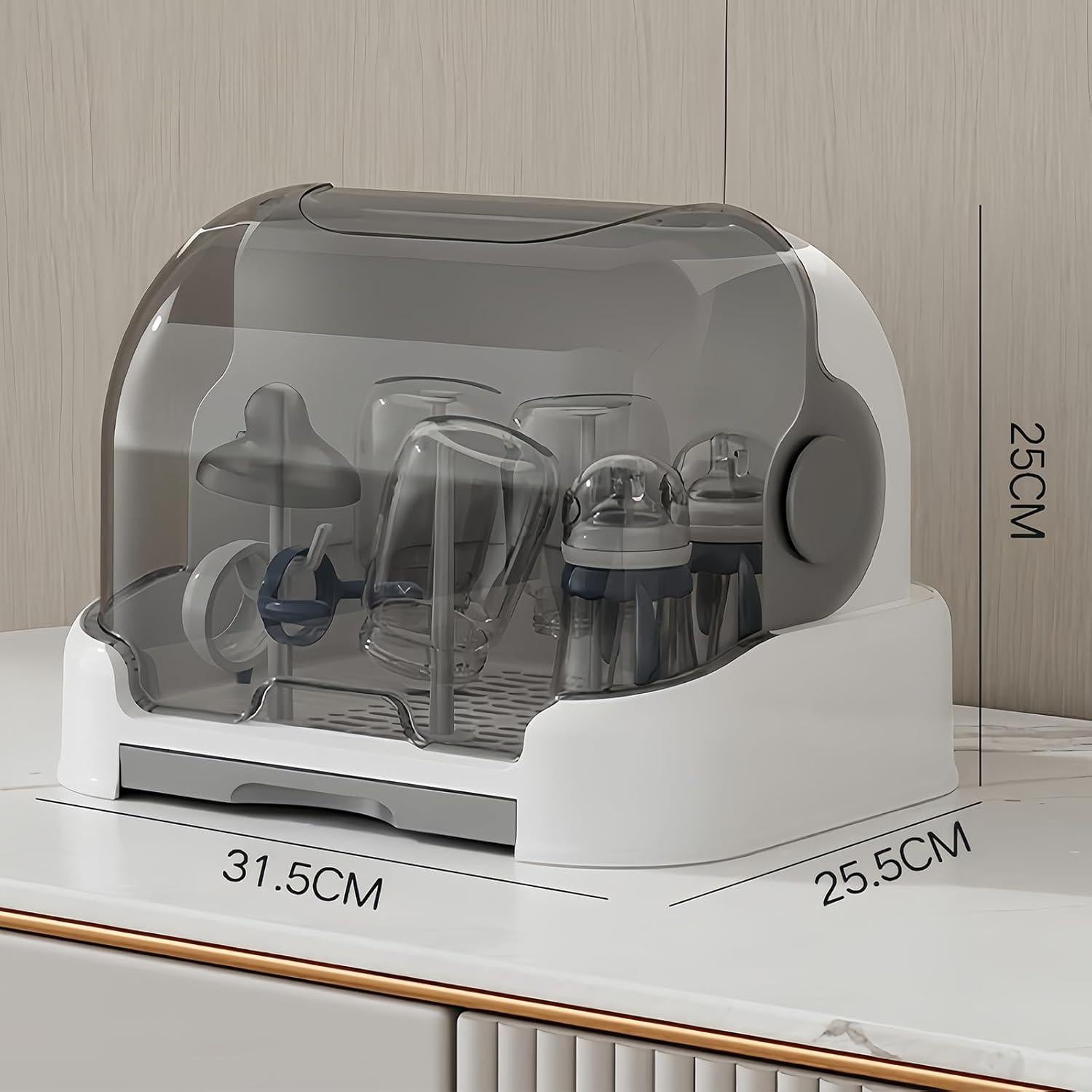 Organizador de Secado de Biberones Zdolmy Gris 31.75x25.4x25.1 cm