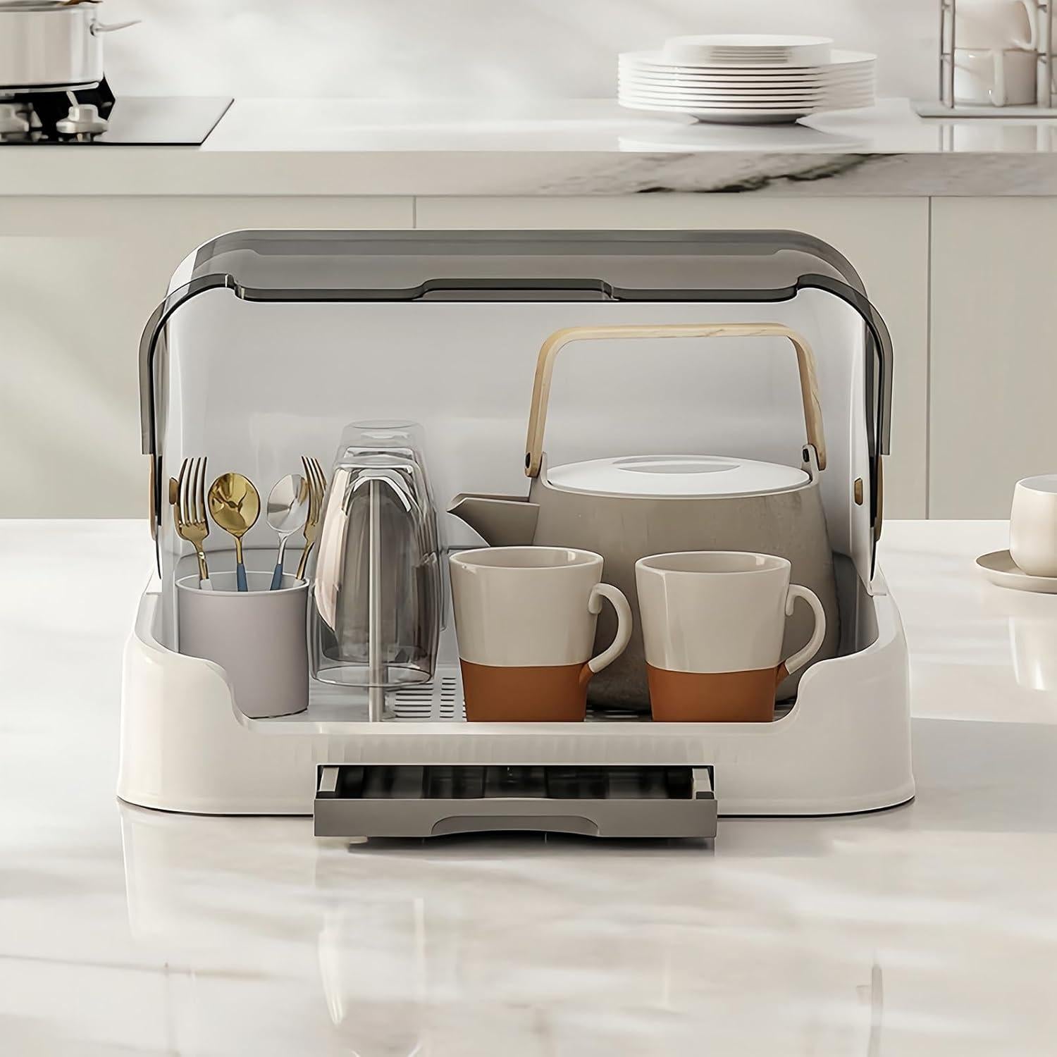 Organizador de Secado de Biberones Zdolmy Gris 31.75x25.4x25.1 cm