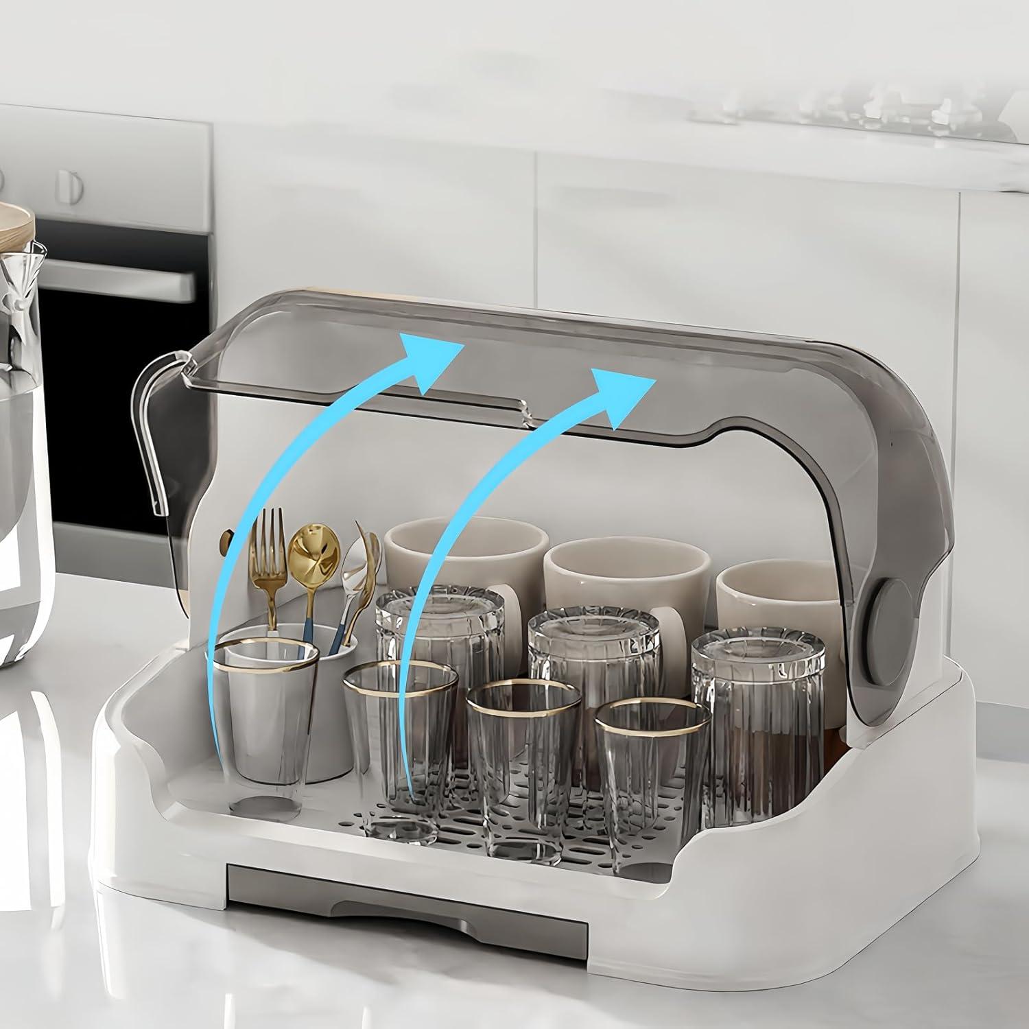 Organizador de Secado de Biberones Zdolmy Gris 31.75x25.4x25.1 cm