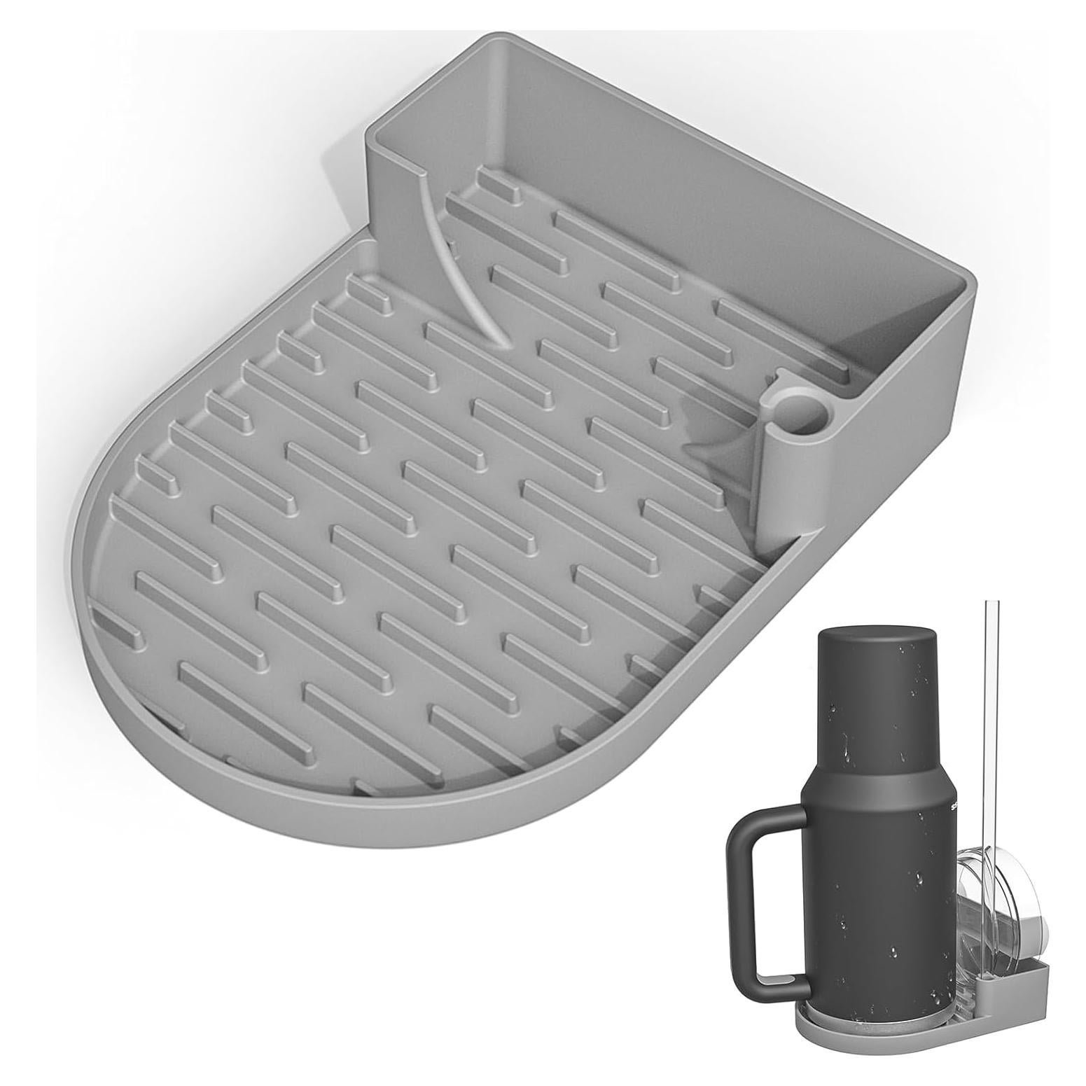 Soporte Secado Botellas Silicona Ybenlld Gris 15.5cm