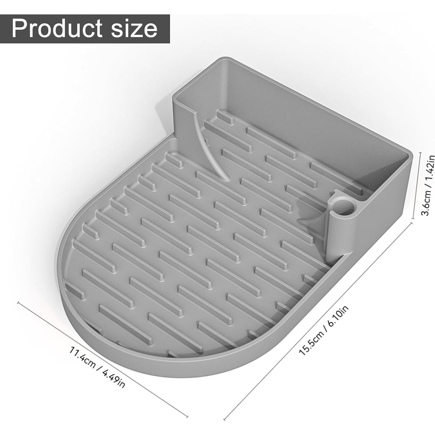 Soporte Secado Botellas Silicona Ybenlld Gris 15.5cm