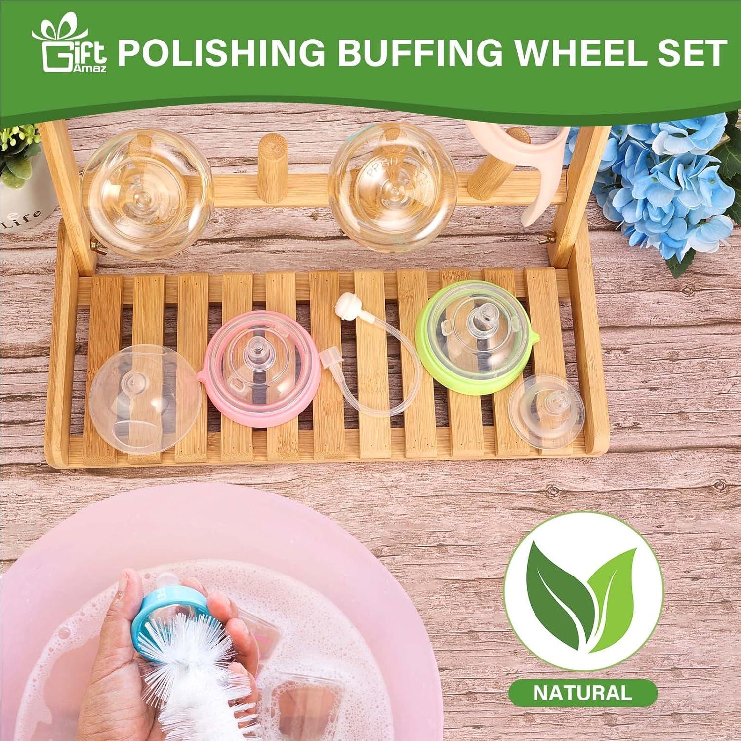 Soporte Secar Biberones Bambú GiftAmaz Plegable 17x36cm