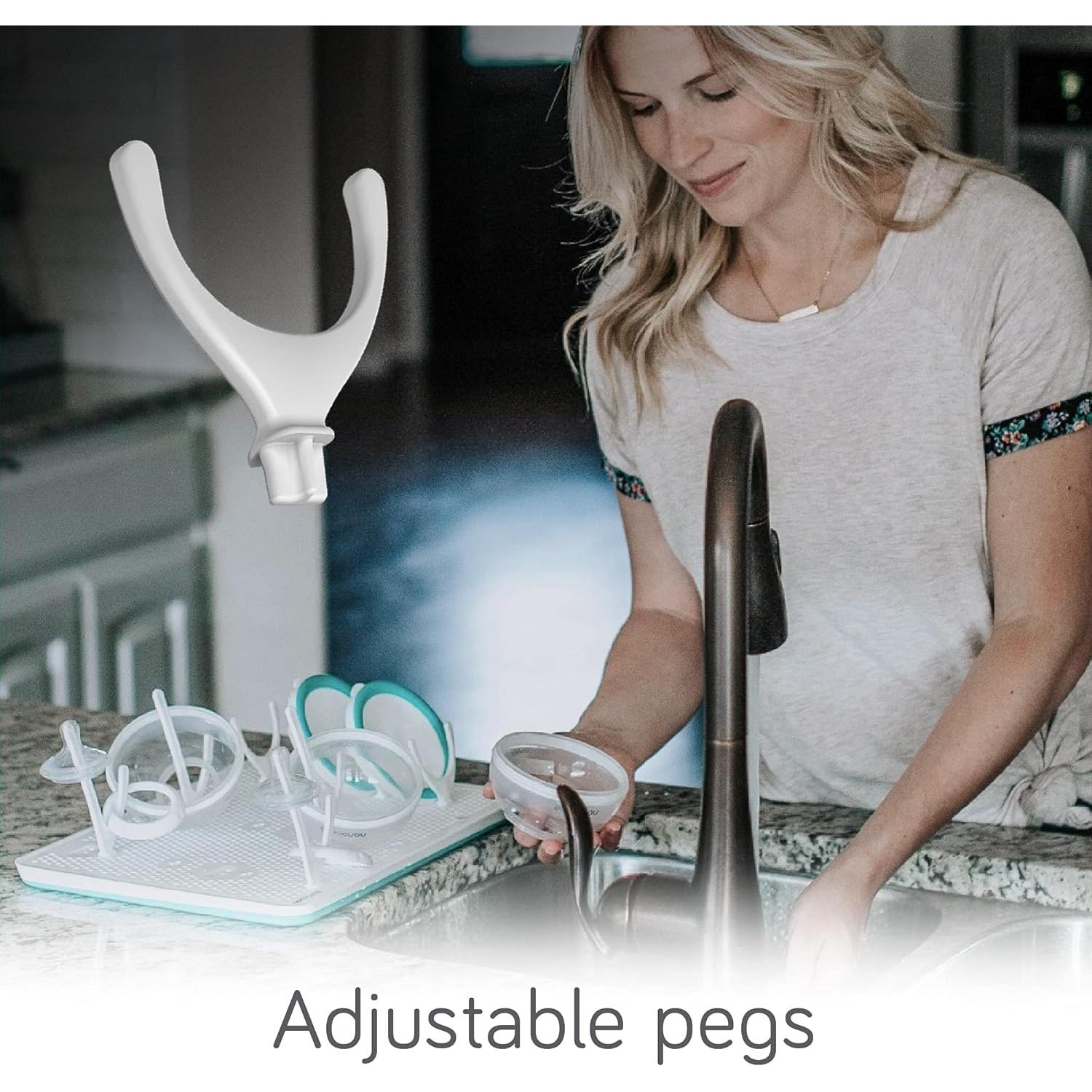 Estante de Secado Slim Nanobebé - Alfombrilla Ajustable para Biberones