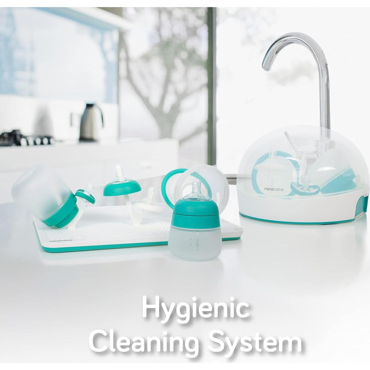 Estante de Secado Slim Nanobebé - Alfombrilla Ajustable para Biberones