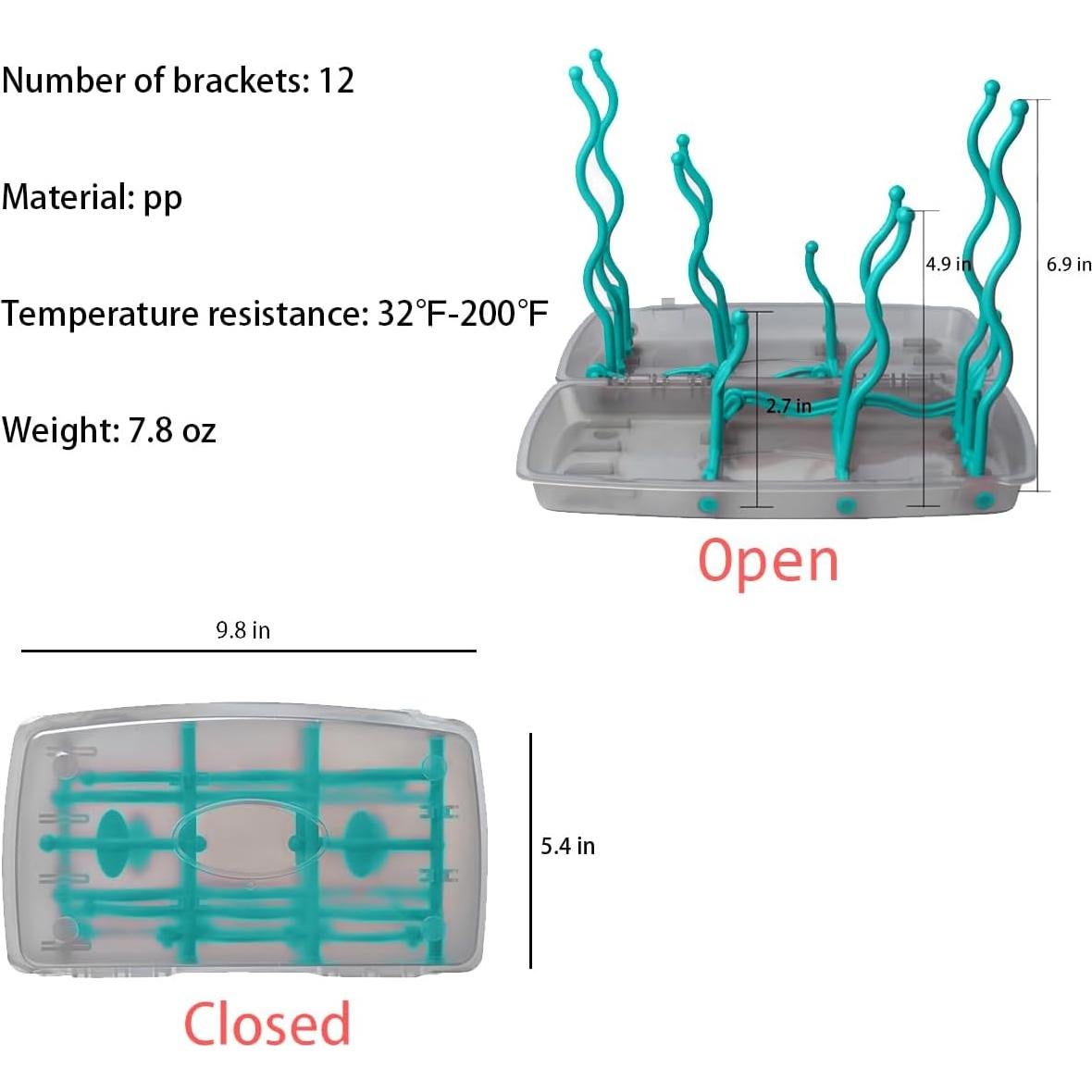 Soporte Plegable para Secado de Biberones Minchsrin Azul