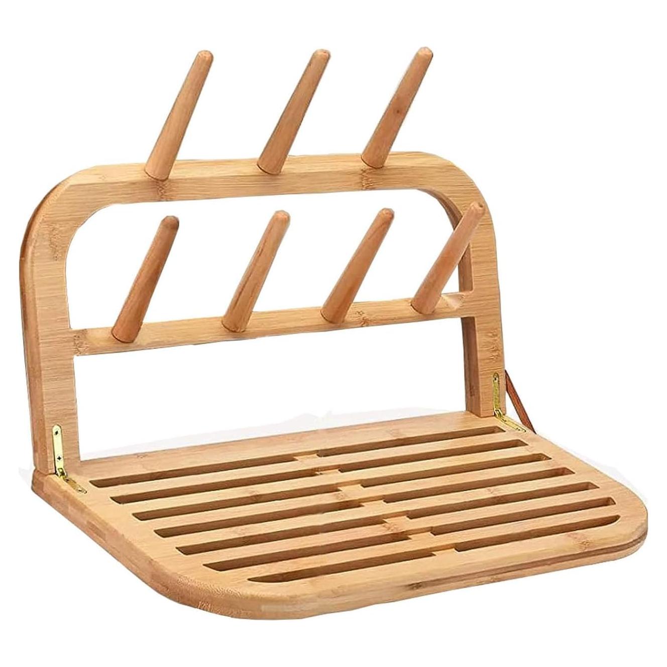 Soporte de Secado de Botellas Eforwest de Bambú Plegable 36.1cm