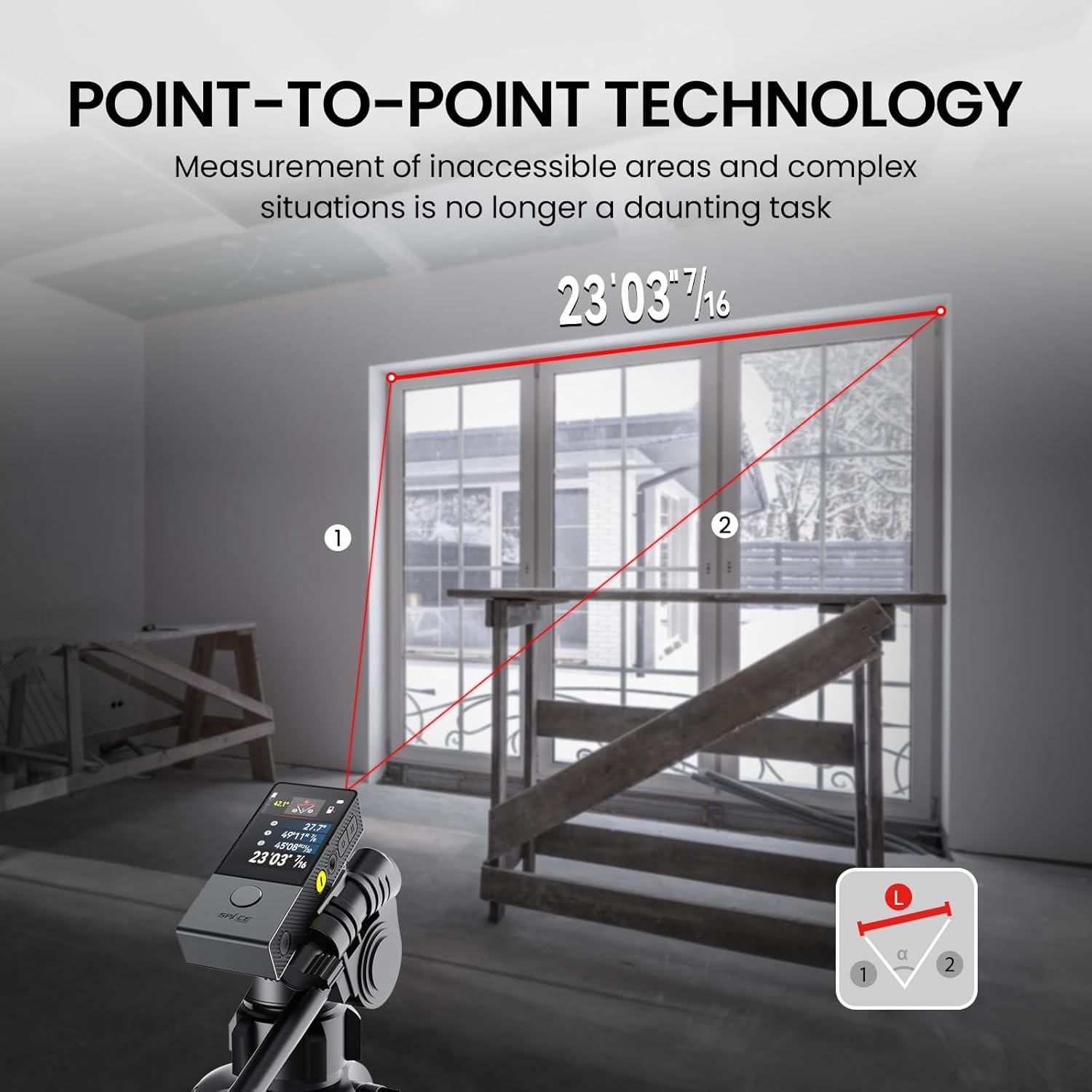 Medidor Láser MiLESEEY D9 Pro 100.58 m Pantalla Táctil