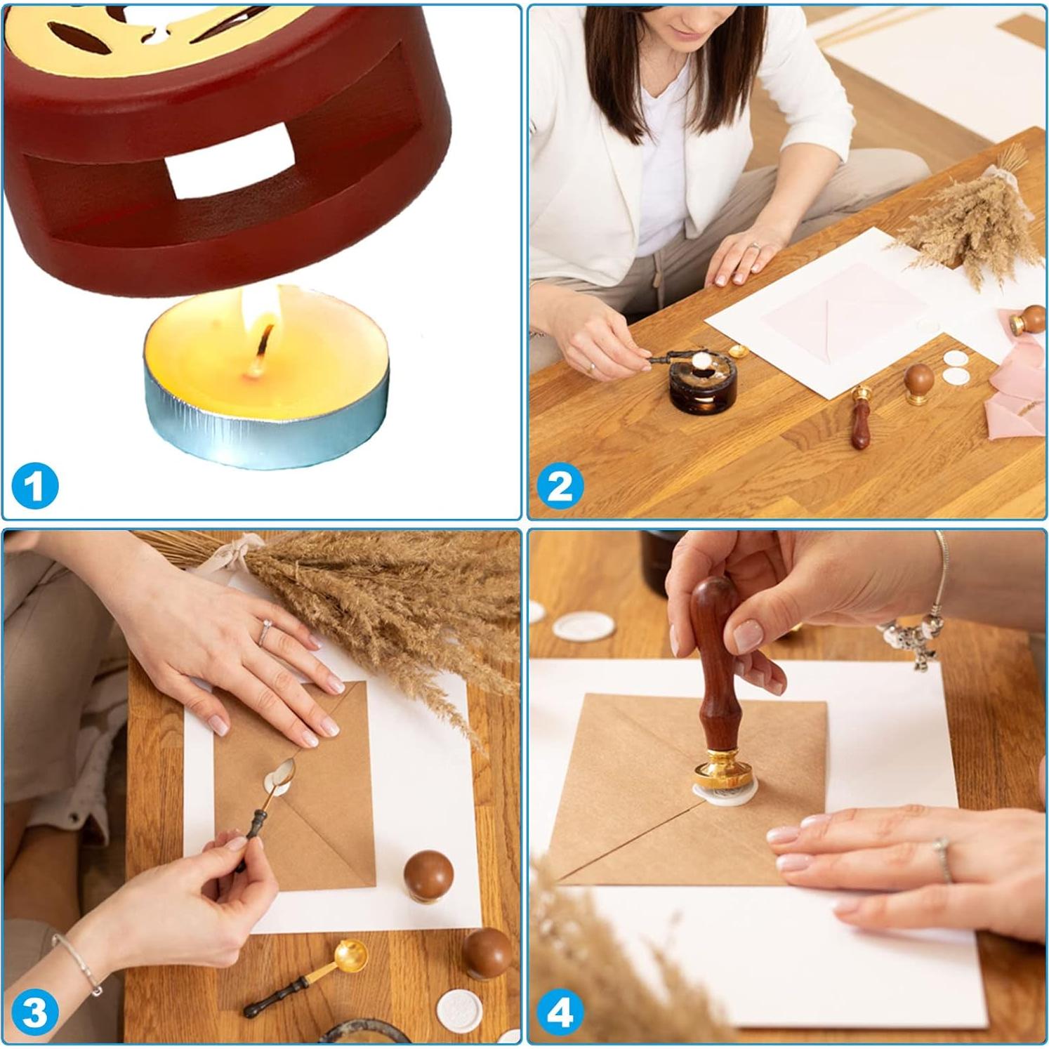 Kit de Sello de Cera PATIKIL Alfabeto 26 Letras Vintage