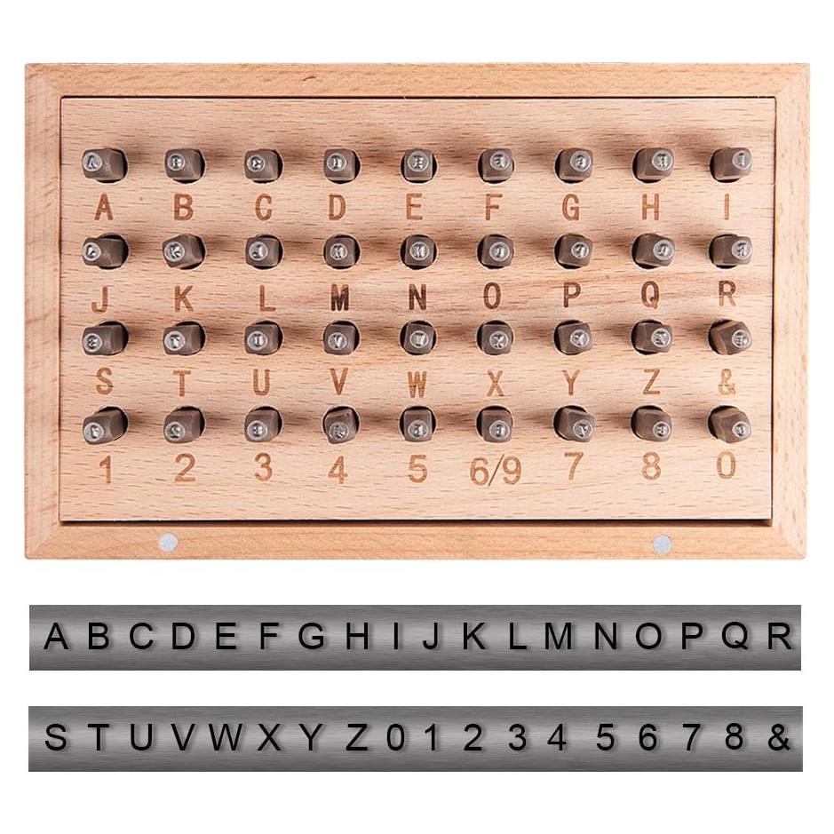 Juego de Sellos de Letras y Números PH PandaHall 36pcs