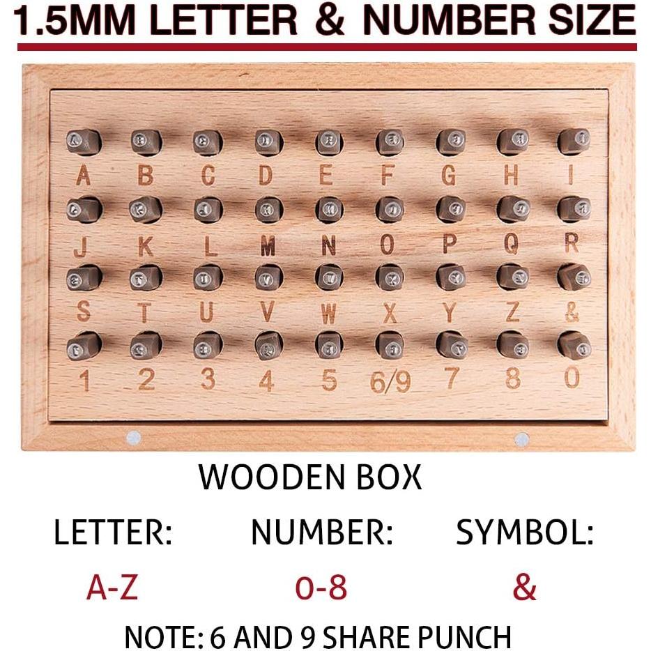 Juego de Sellos de Letras y Números PH PandaHall 36pcs
