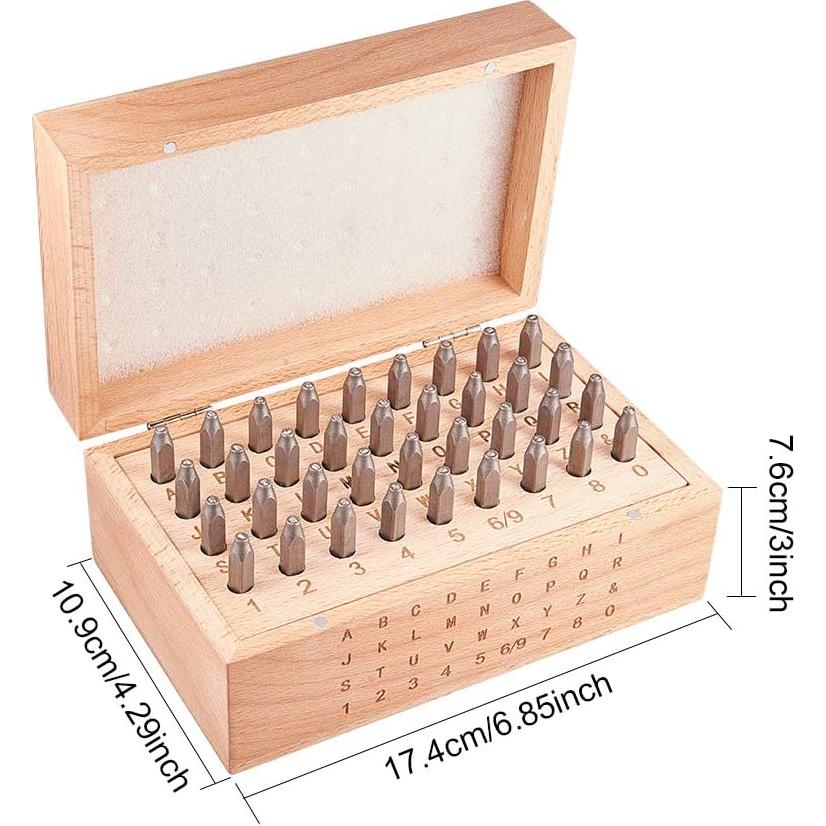 Juego de Sellos de Letras y Números PH PandaHall 36pcs