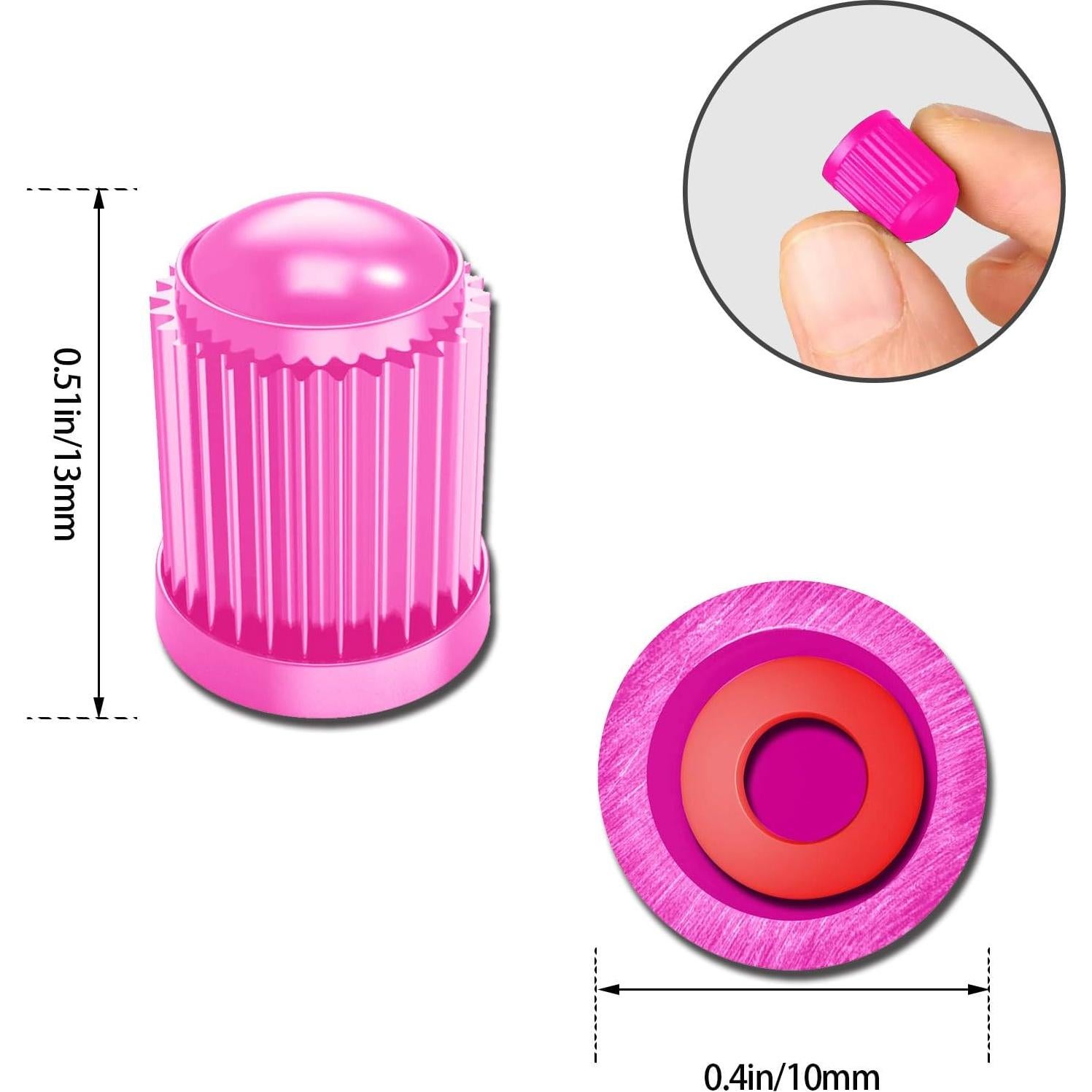 Tapas de Válvula de Neumático Piburth Rosa 30PCS Universal