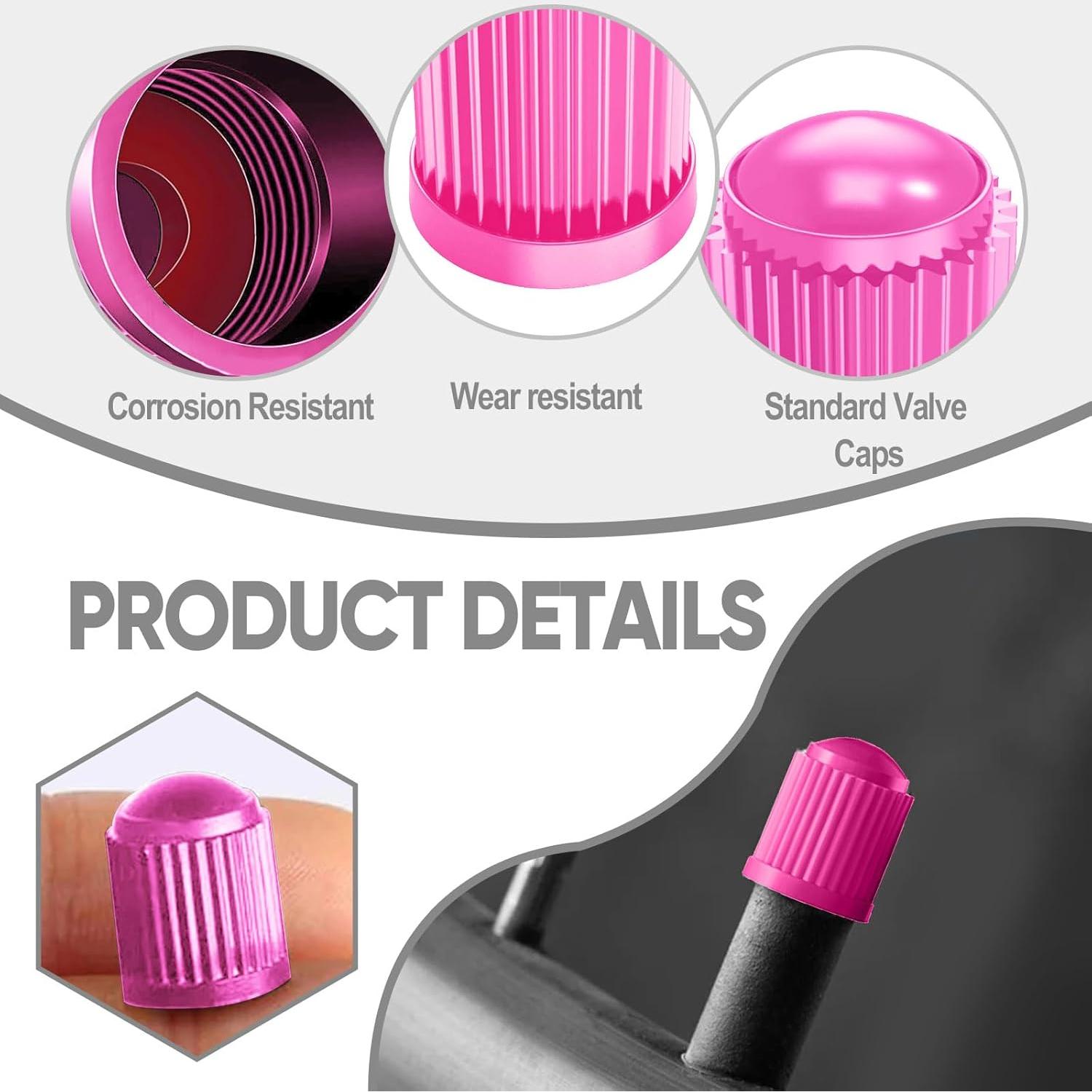 Tapas de Válvula de Neumático Piburth Rosa 30PCS Universal