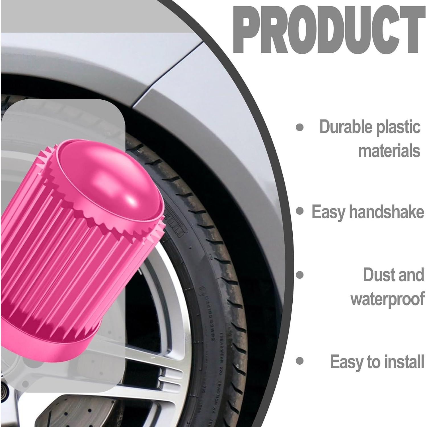 Tapas de Válvula de Neumático Piburth Rosa 30PCS Universal