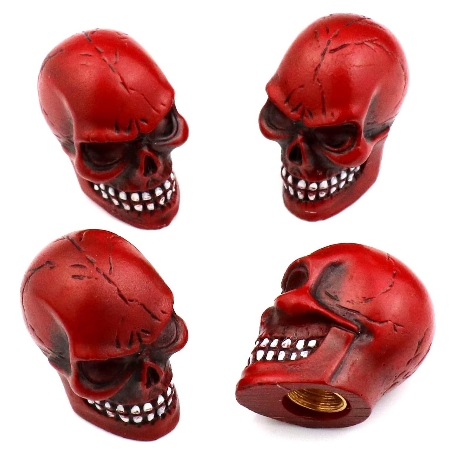 Tapas de Válvula de Neumáticos Bashineng 4 Pcs Rojo Universal