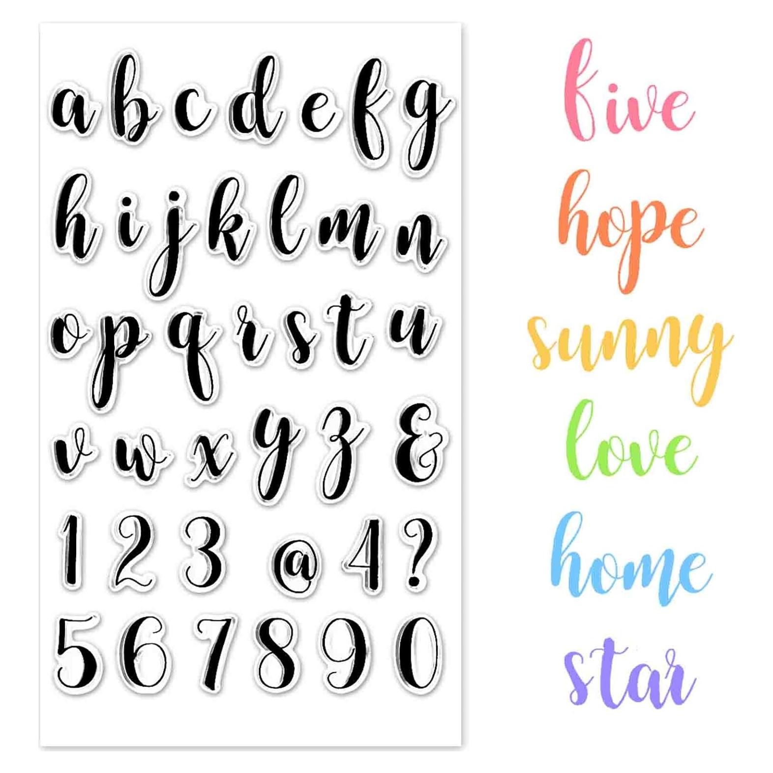 Sellos Transparentes de Letras Minúscula LANGFON 14.5x18 cm