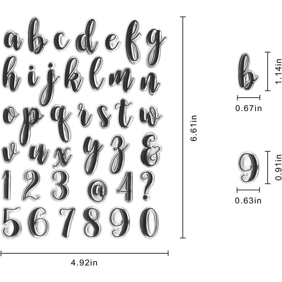 Sellos Transparentes de Letras Minúscula LANGFON 14.5x18 cm