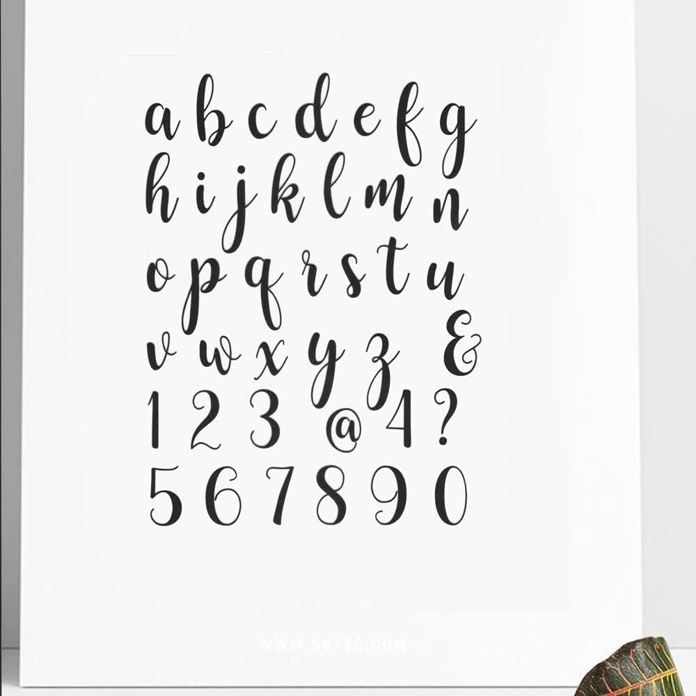 Sellos Transparentes de Letras Minúscula LANGFON 14.5x18 cm