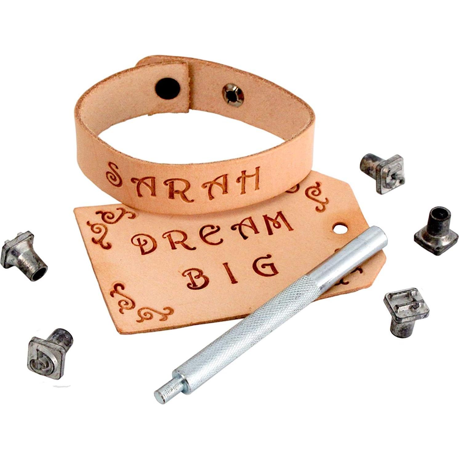 Sello de Alfabeto y Números Realleather T8133 0.375 Set