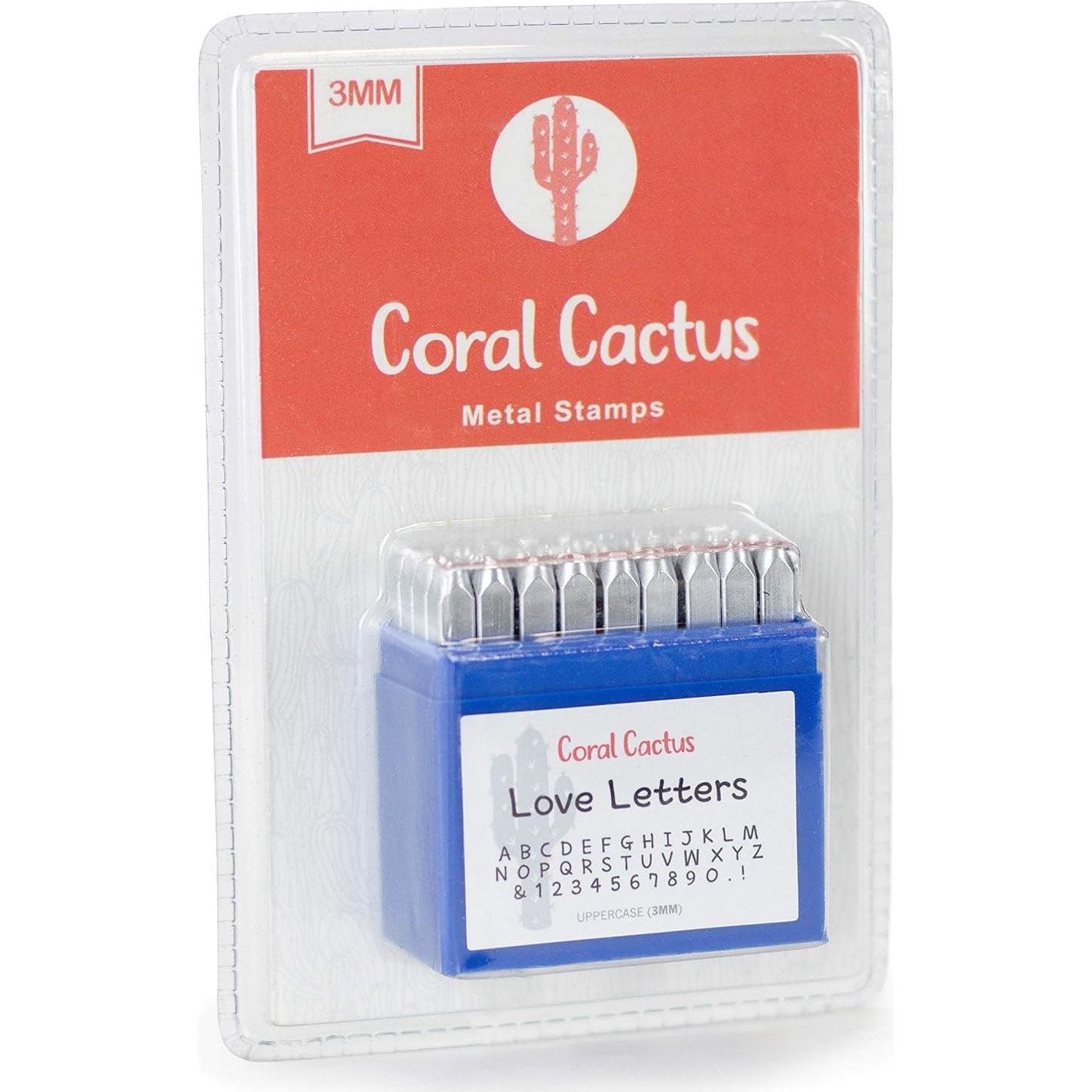 Juego de Sellos de Estampado Coral Cactus 36 Piezas 3mm