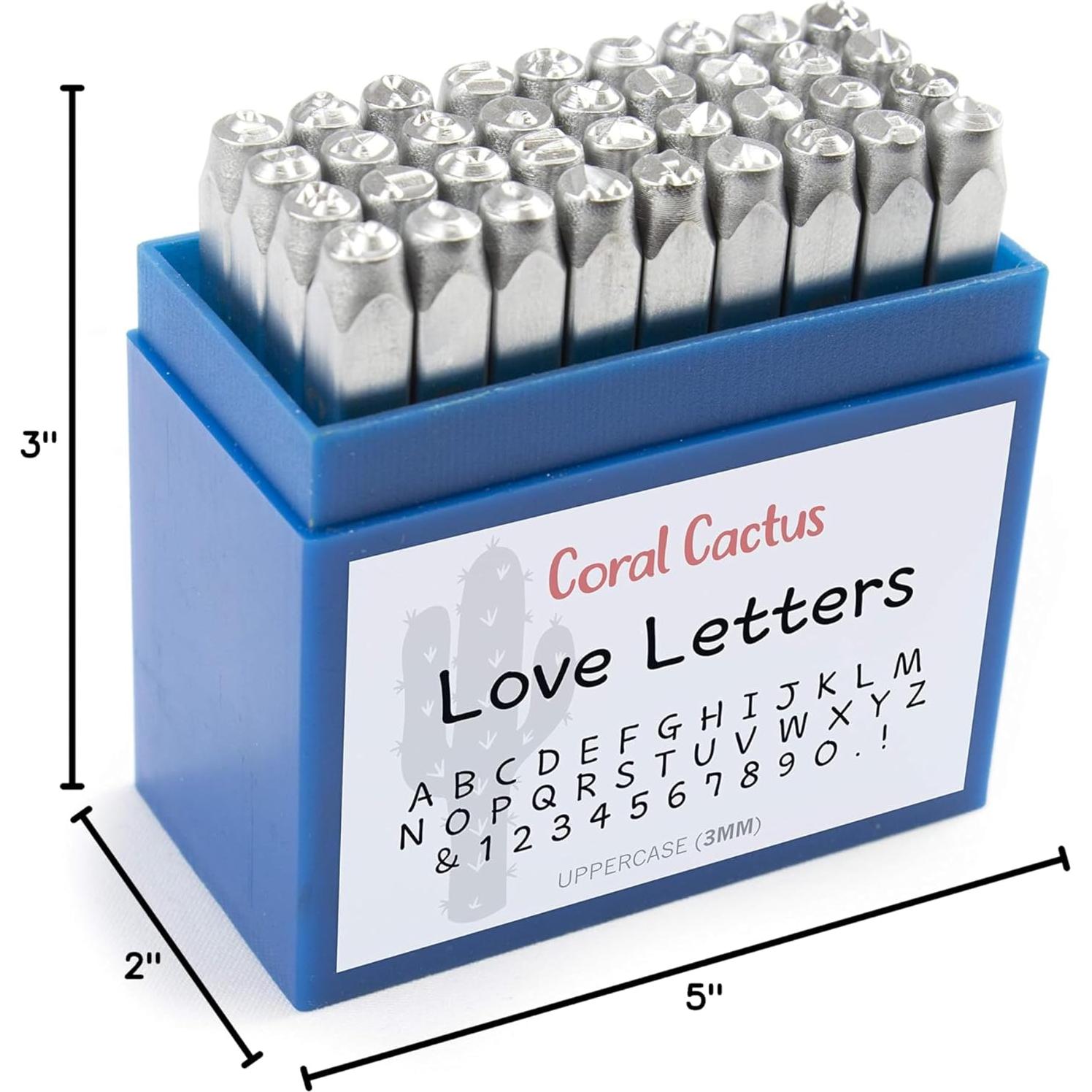 Juego de Sellos de Estampado Coral Cactus 36 Piezas 3mm