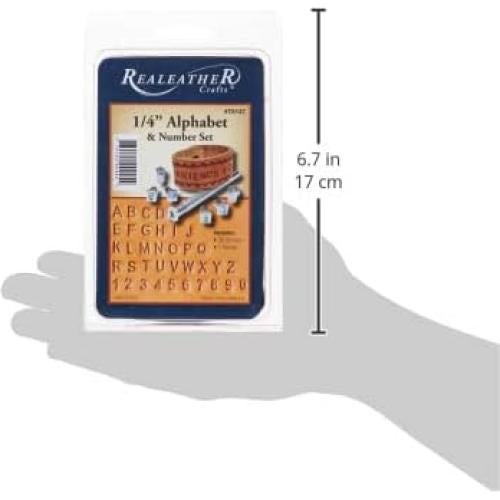 Juego de Sellos de Letras y Números Realeather 36 Piezas