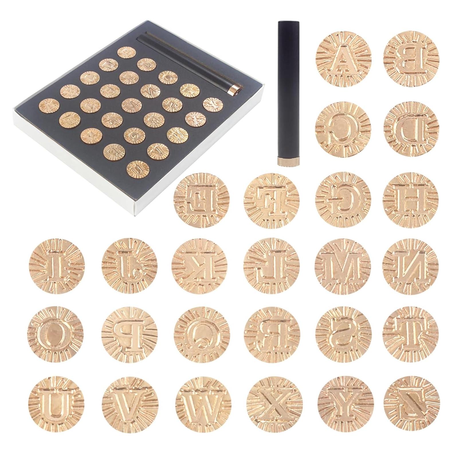 Kit de Sello de Cera JagerGreen 26 Letras A-Z con Mango de Madera