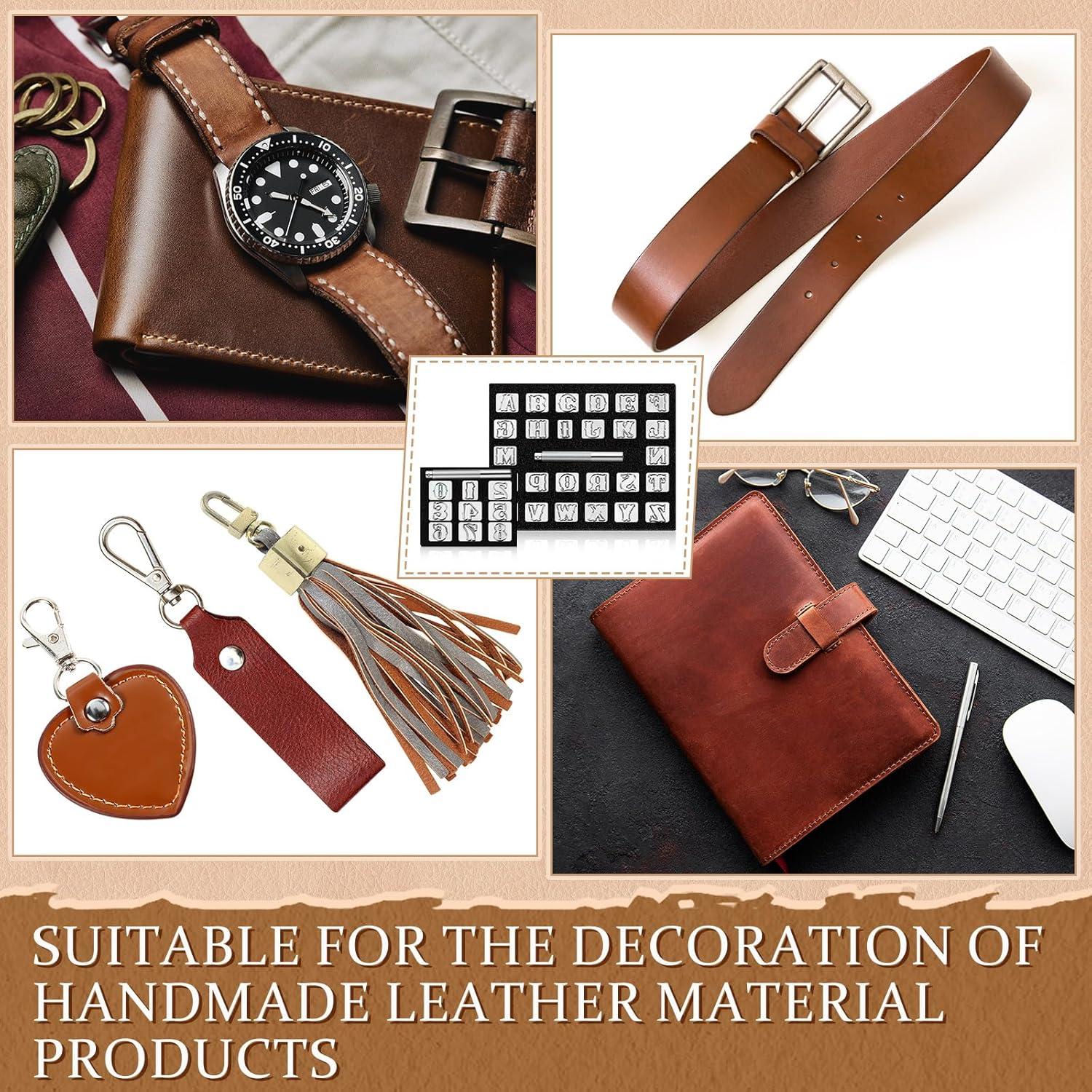 Kit de Estampado en Cuero 37 Pcs Humyoun - Letras y Números 19mm