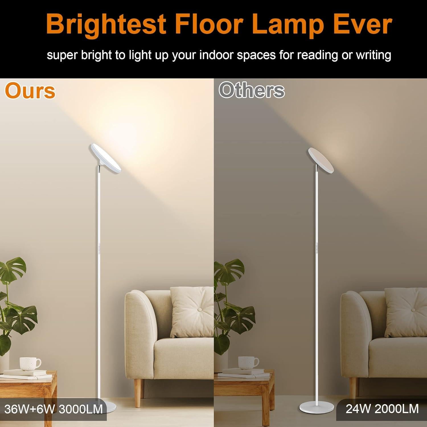 Lámpara de Pie LED WOWLUMEN 42W RGB Regulable 180cm