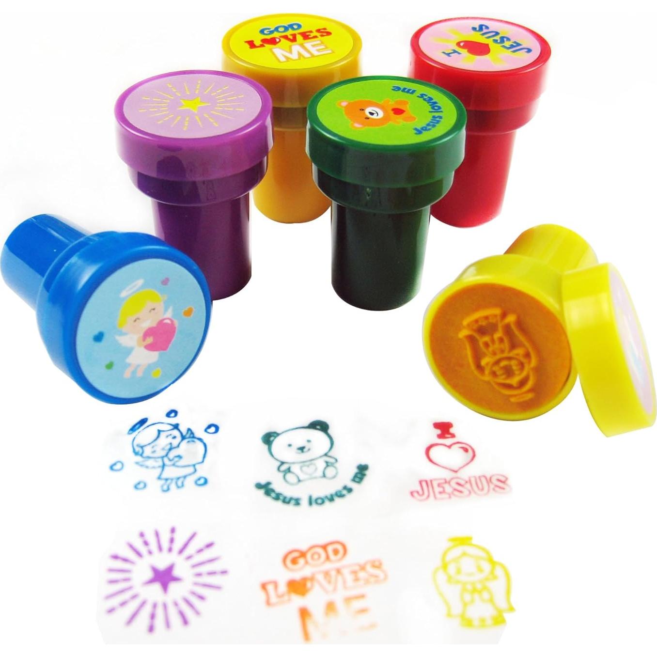 Sellos Religiosos Variados Tiny Mills - 50 Pcs para Niños