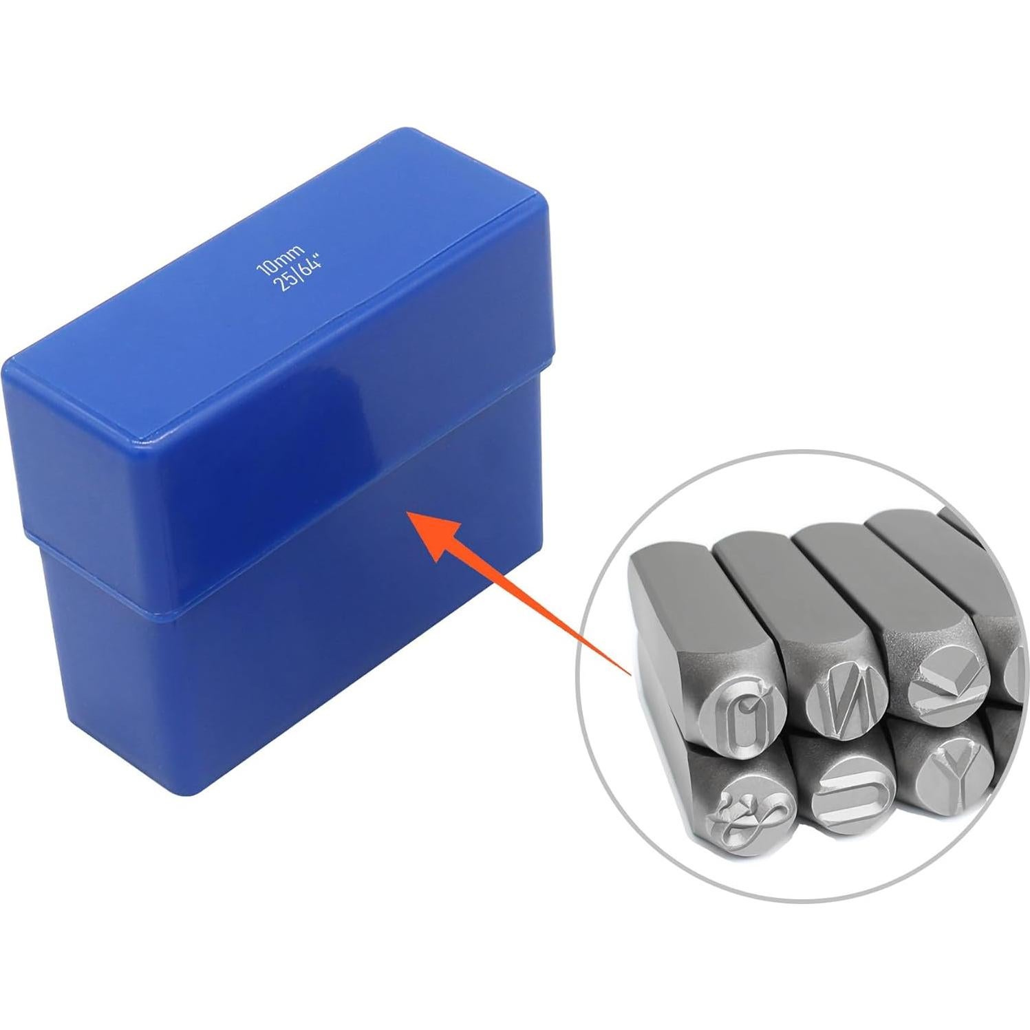 Juego de Sellos de Letras FOCMKEAS 27 Piezas 10mm para Estampado