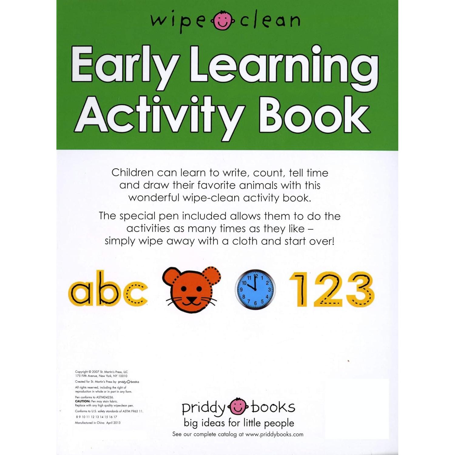 Wipe Clean: Early Learning Activity Book: With practical exercises and activities to do again and again (Wipe Clean Activity Books)