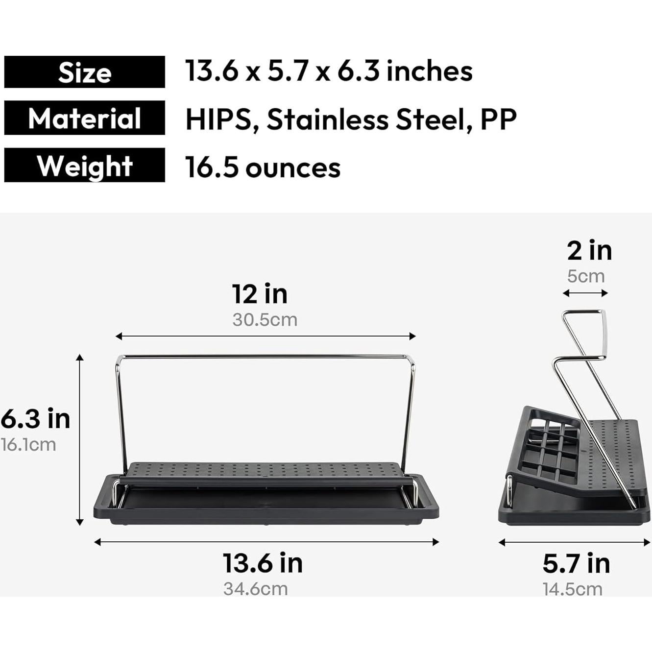 Soporte para Secar Botellas Carrotez - Negro, Polipropileno